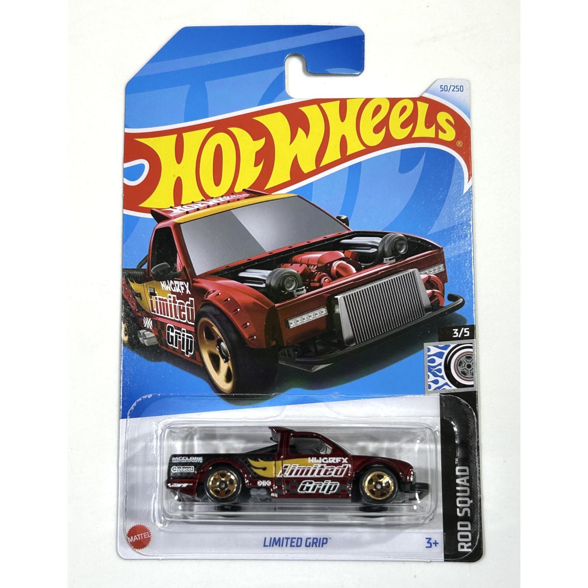 Masinuta metalica Hot Wheels, Limited Grip, Multicolor, 1:64