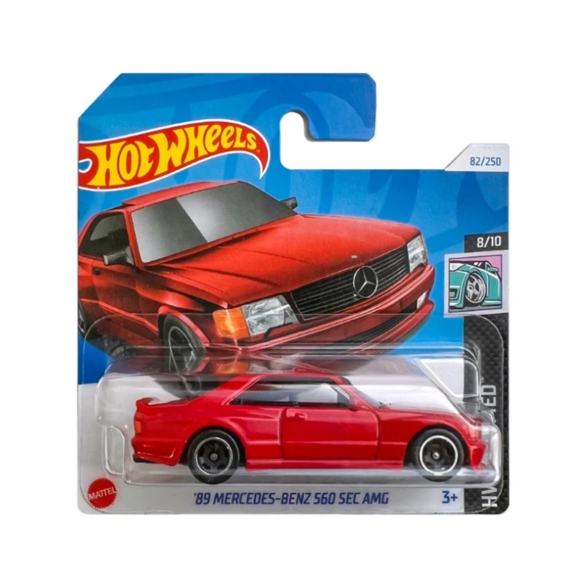 Masinuta Metalica Hot Wheels, '89 Mercedes-Benz 560 SEC AMG, 1:64, Rosu