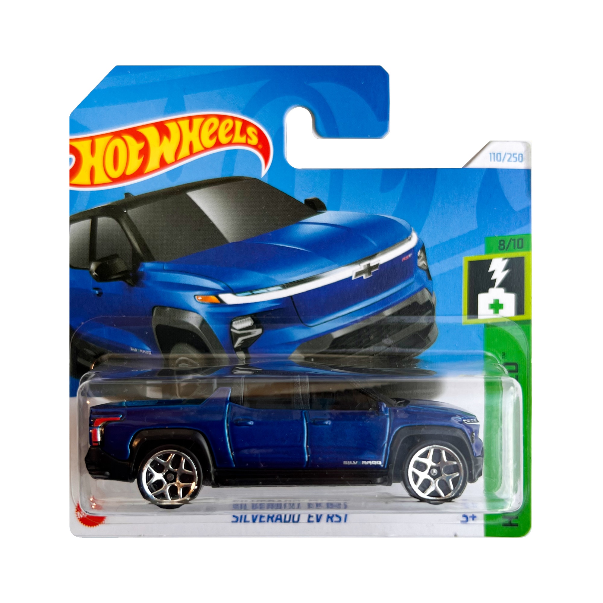 Masinuta metalica Hot Wheels, Silverado EV RST, 1:64, Albastru