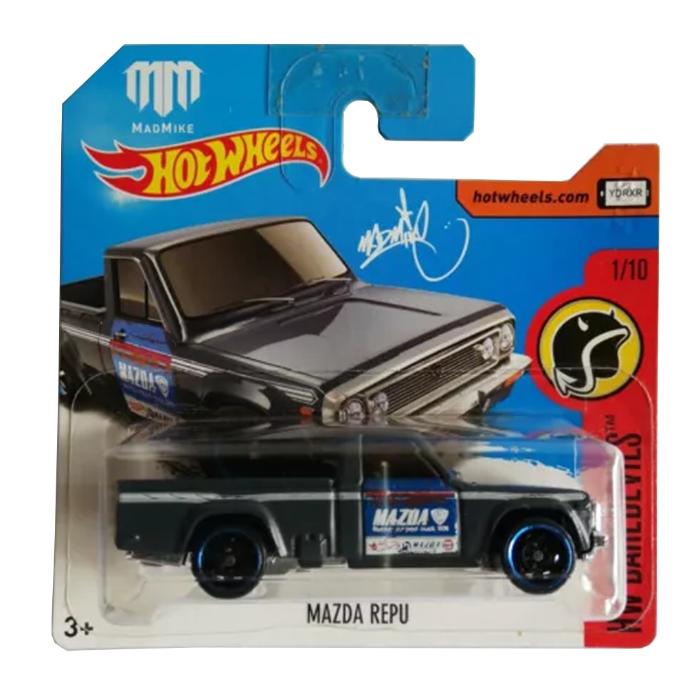 Masinuta metalica Hot Wheels Mazda Repu, Colectia HW Daredevils - Editia 2017, Gri, 1:64
