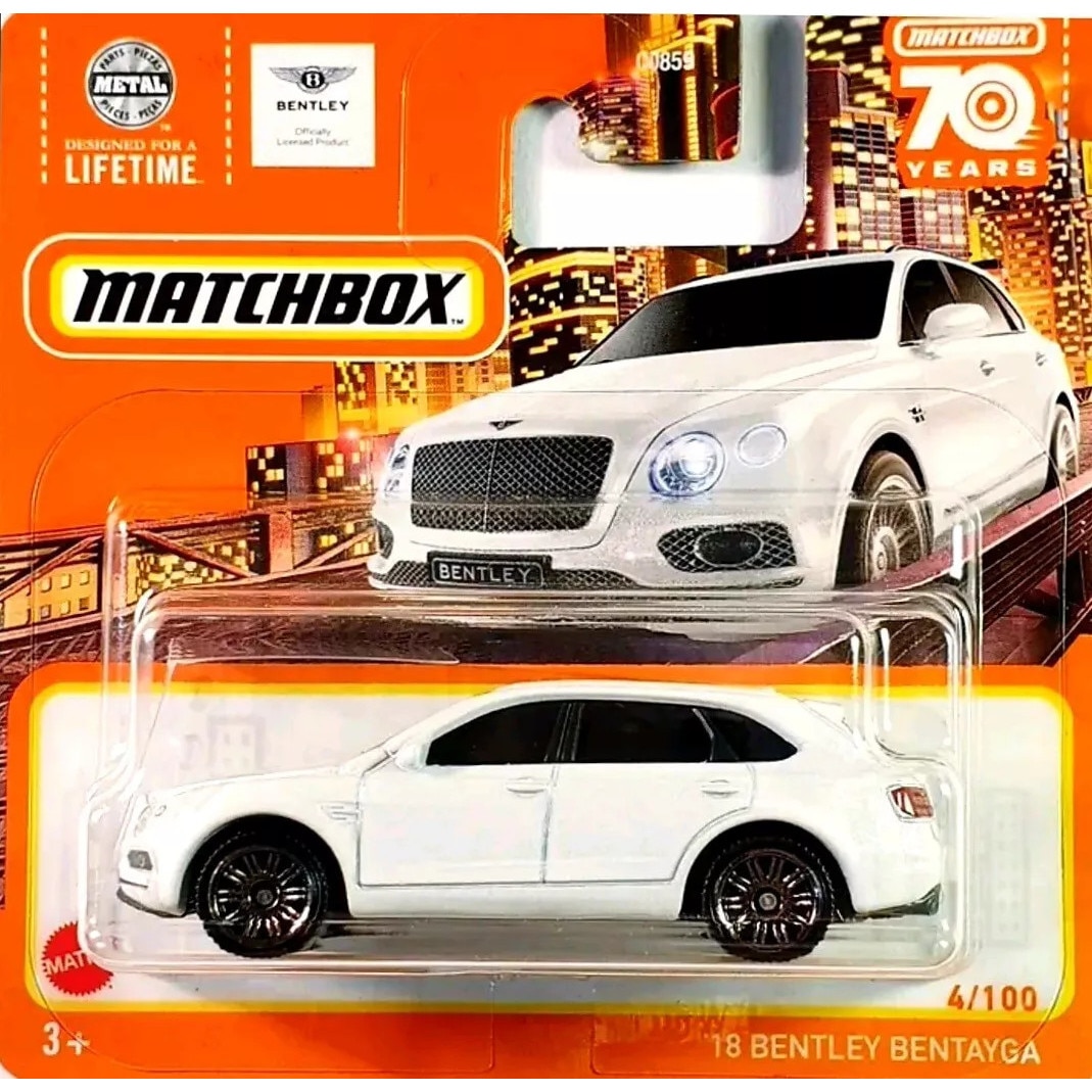 Masinuta metalica Matchbox '18 Bentley Bentayga, Colectia 2022, Alb, 1:64