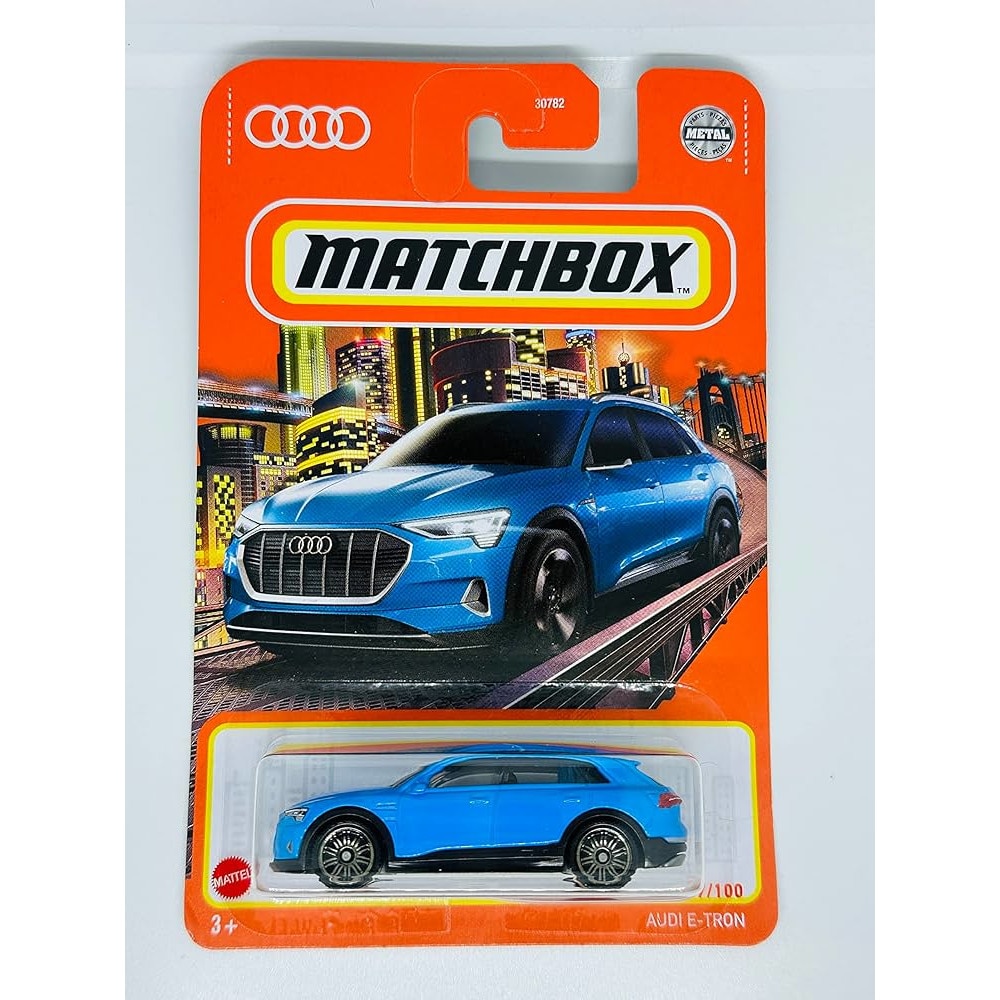 Masinuta metalica Matchbox Audi E Tron, Colectia 2022, Albastru, 1:64