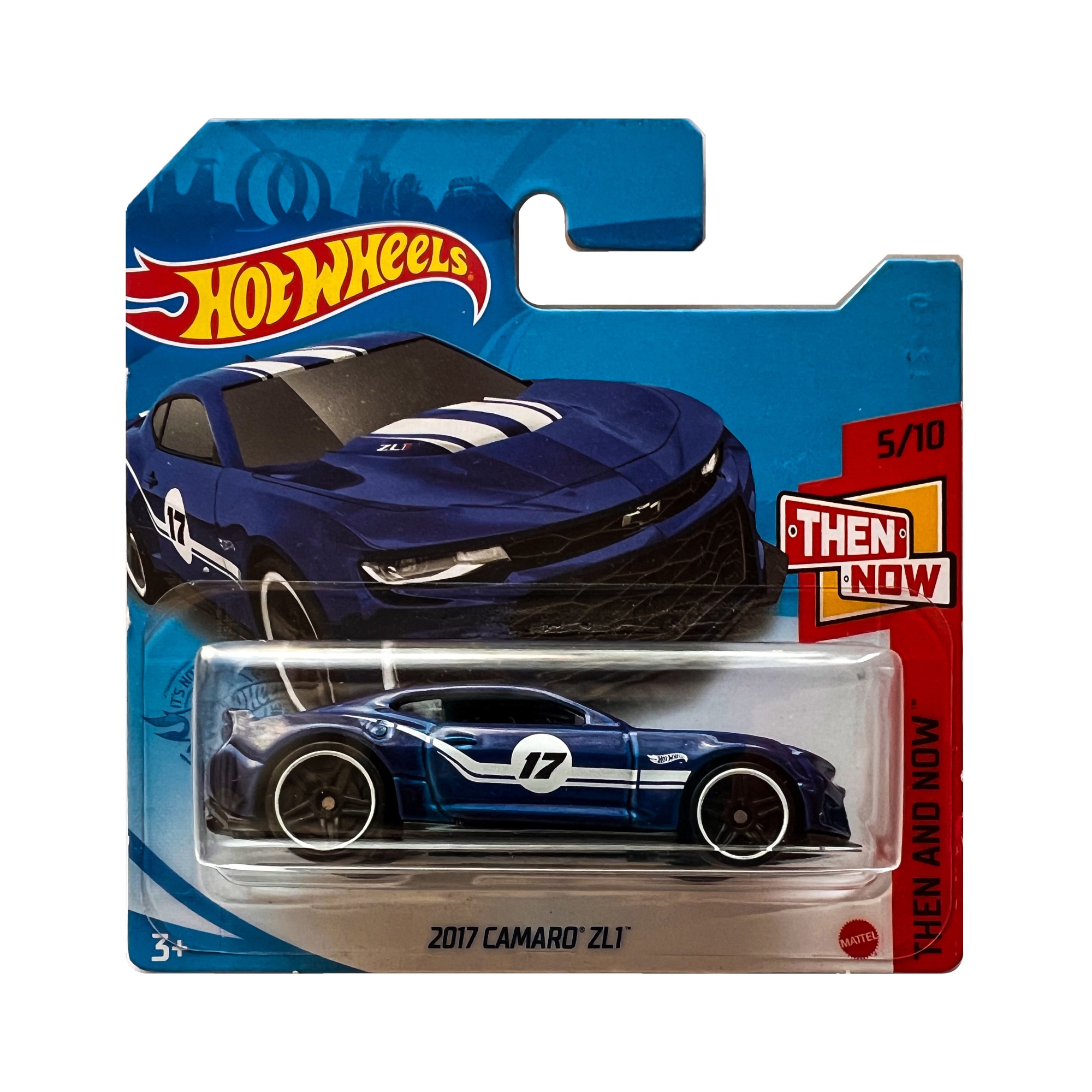 Masinuta Metalica Hot Wheels, 2017 Camaro ZL1, 1:64 Albastru