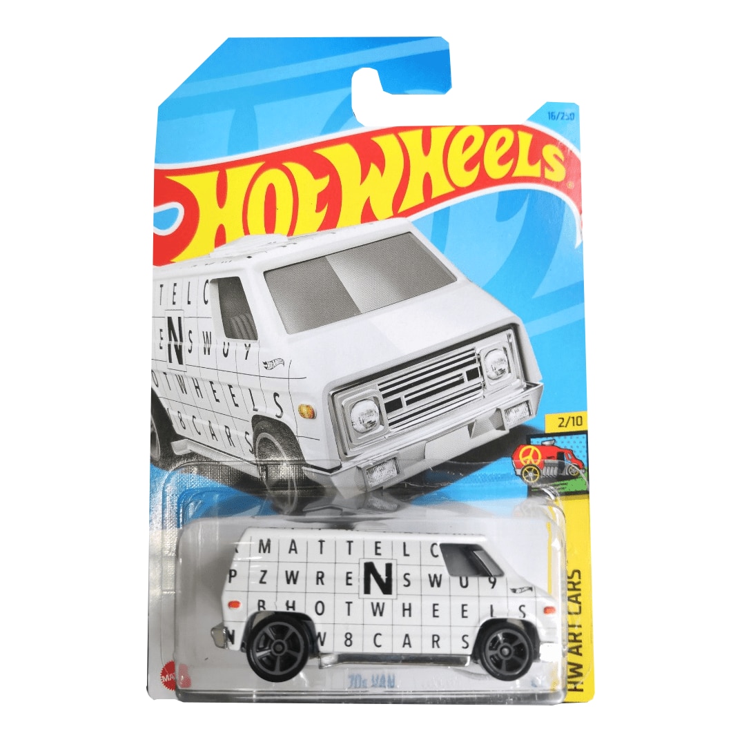 Masinuta metalica Hot Wheels, ‘70 Van, Alb, 1:64