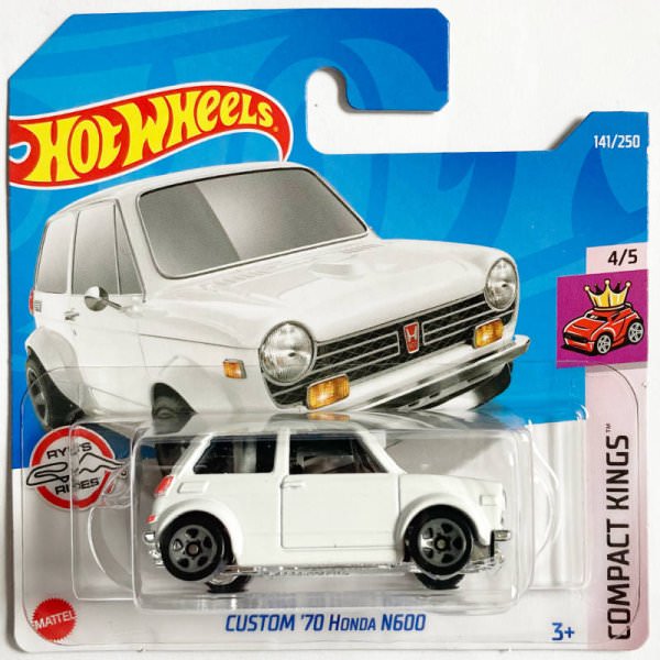 Macheta Auto Hot Wheels, Custom 70 Honda N600, 1:64, Alb, Colectia 2022