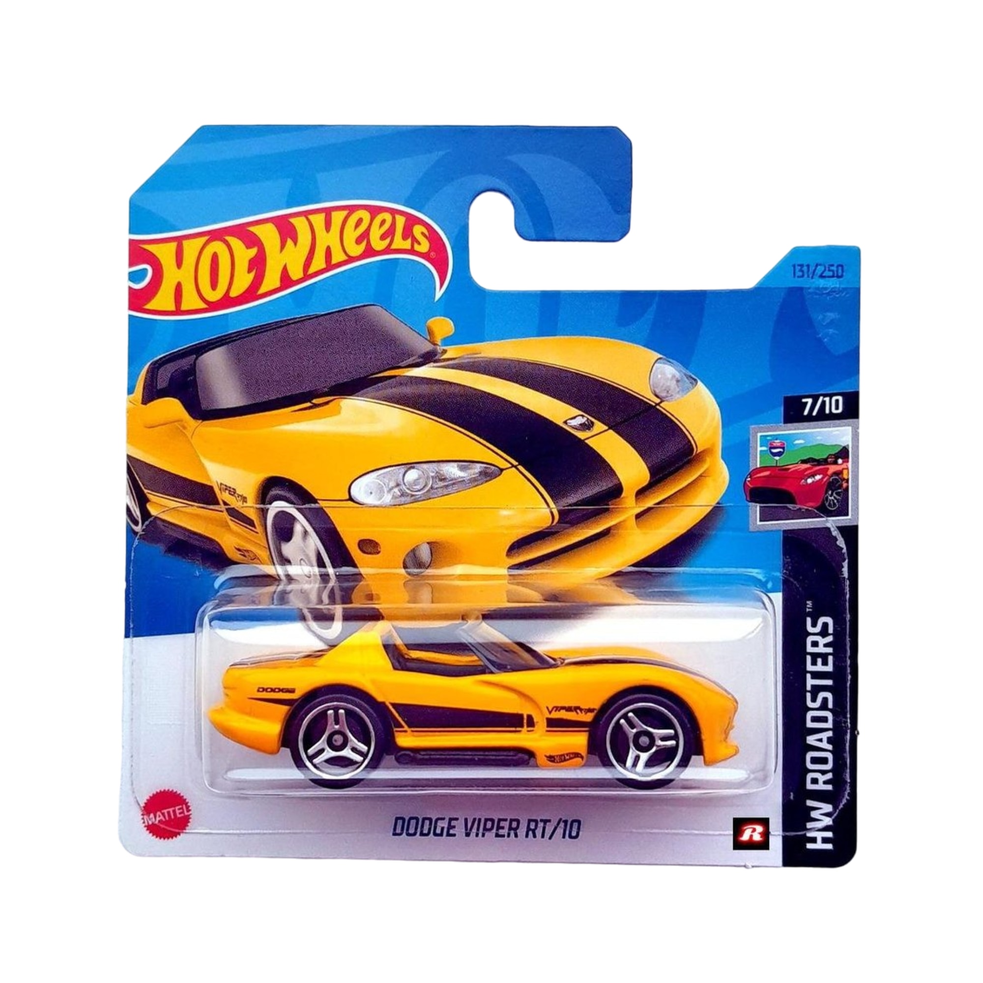Masinuta Hot Wheels Dodge Viper RT/10, galben, 1:64
