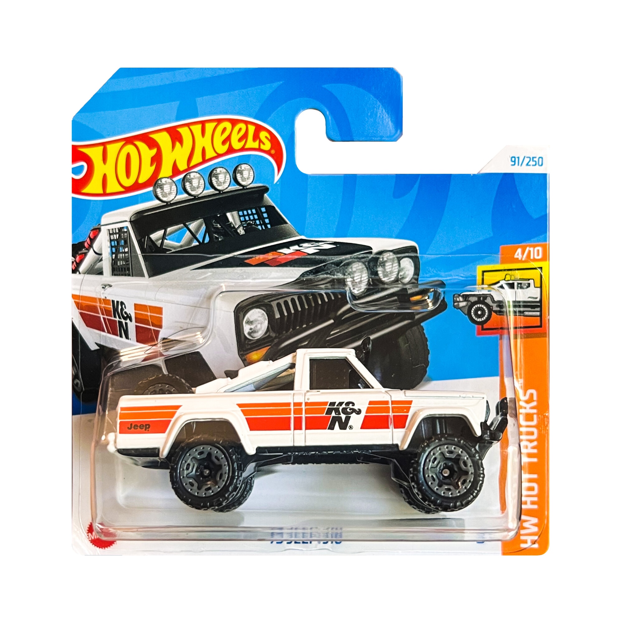 Masinuta metalica Hot Wheels, '73 Jeep J10, 1:64, Alb