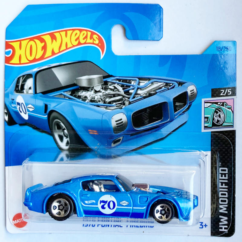 Masinuta metalica Hot Wheels, 1970 Pontiac Firebird, Albastru, 1:64