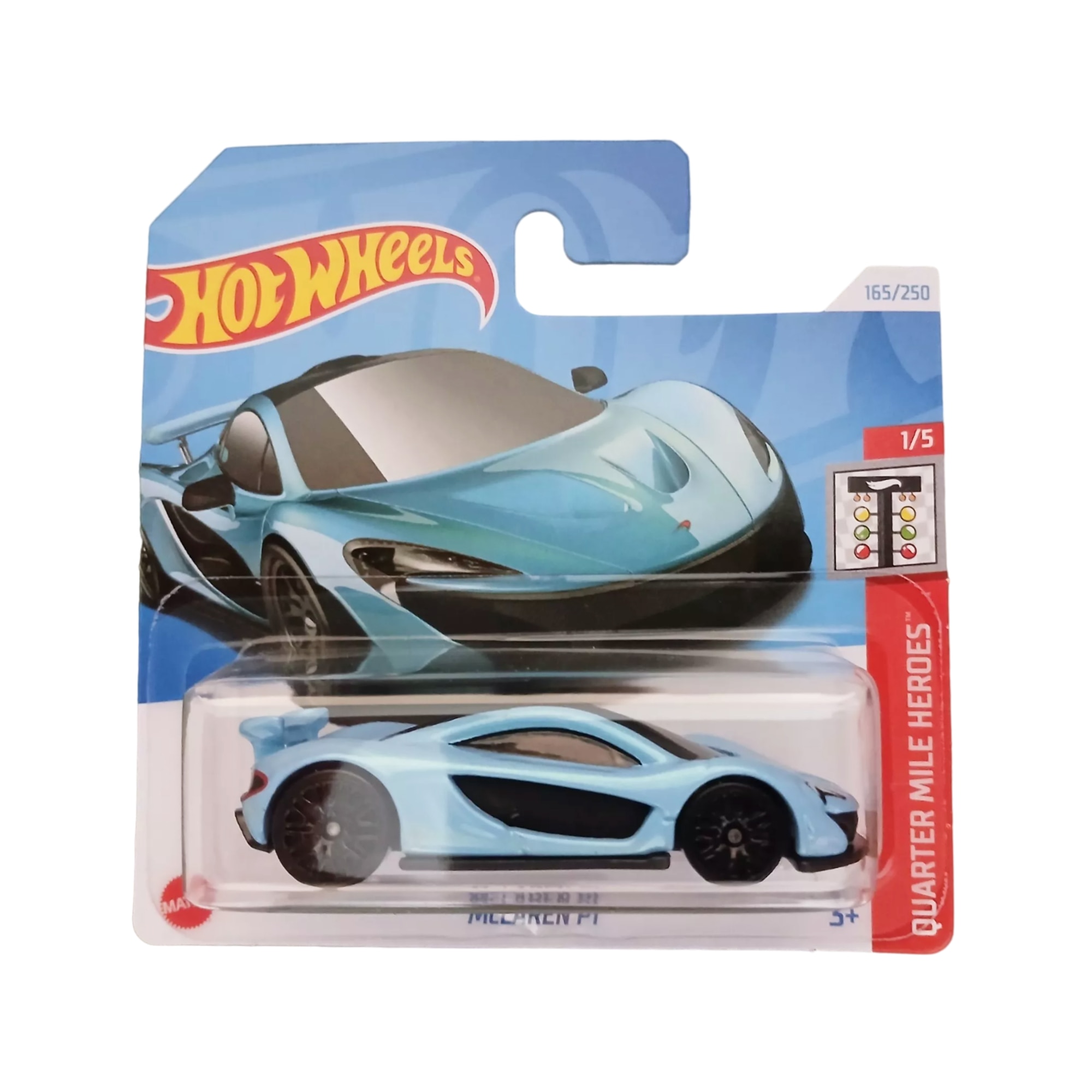 Masinuta Hot Wheels McLaren P1, albastru, 1:64 - Model 2024