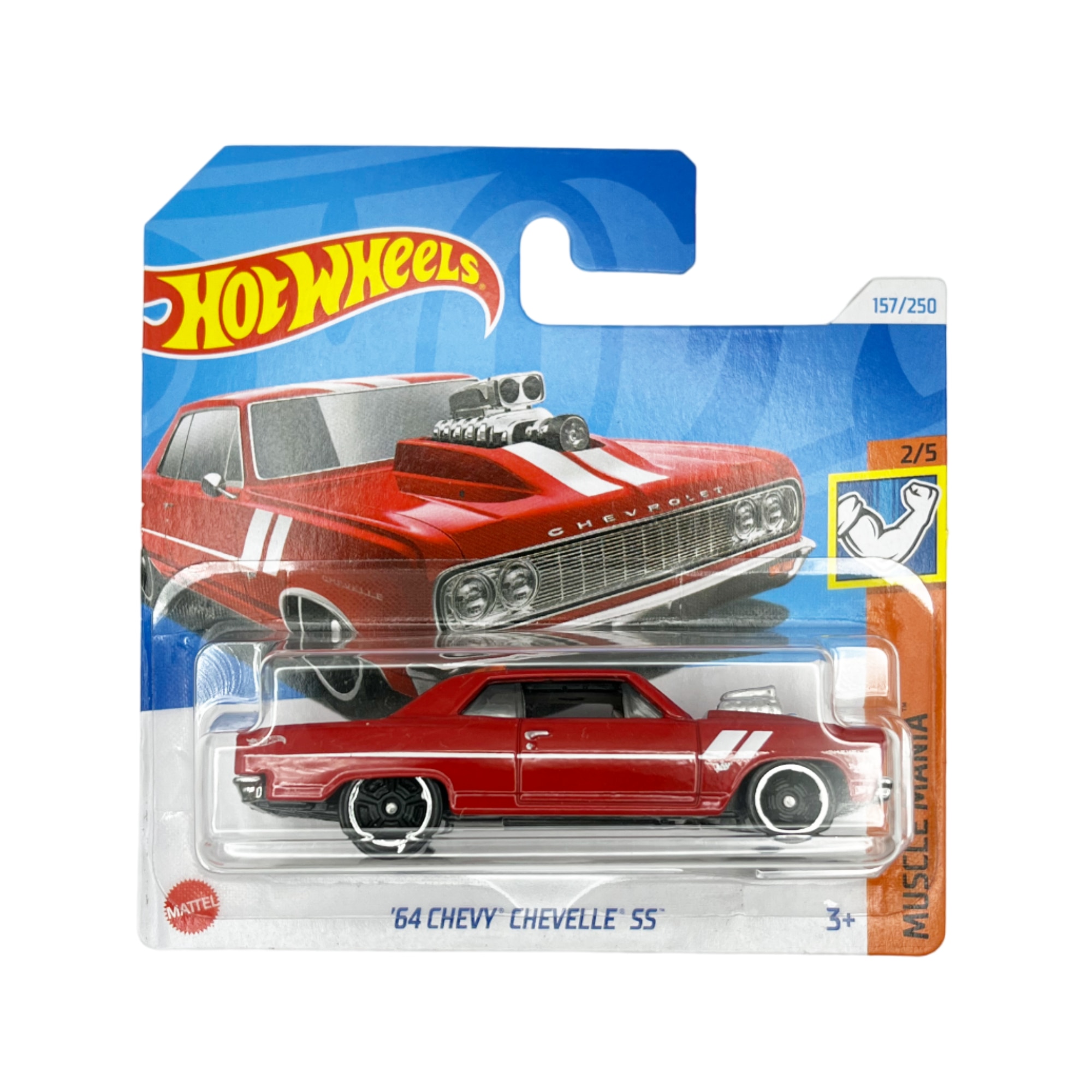 Masinuta Hot Wheels Chevy Chevelle SS '64, rosu, 1:64