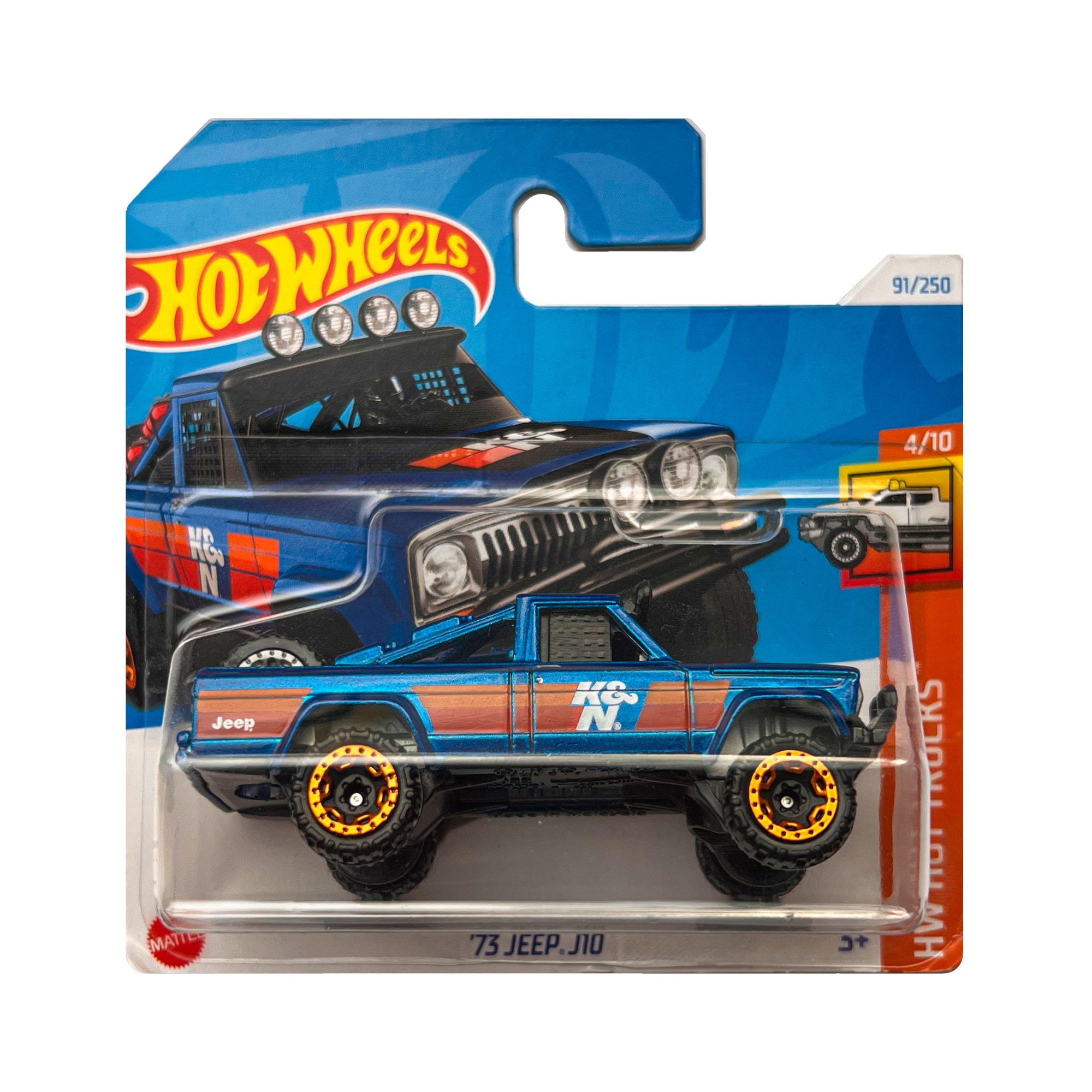 Masinuta metalica Hot Wheels, '73 Jeep J10, 1:64, Albastru
