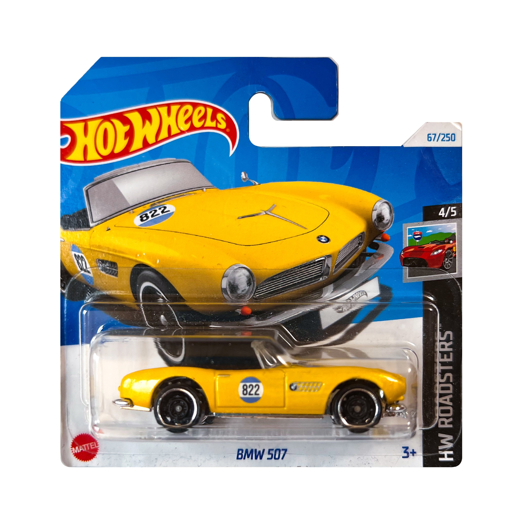 Masinuta metalica Hot Wheels, Bmw 507, 1:64, Galben