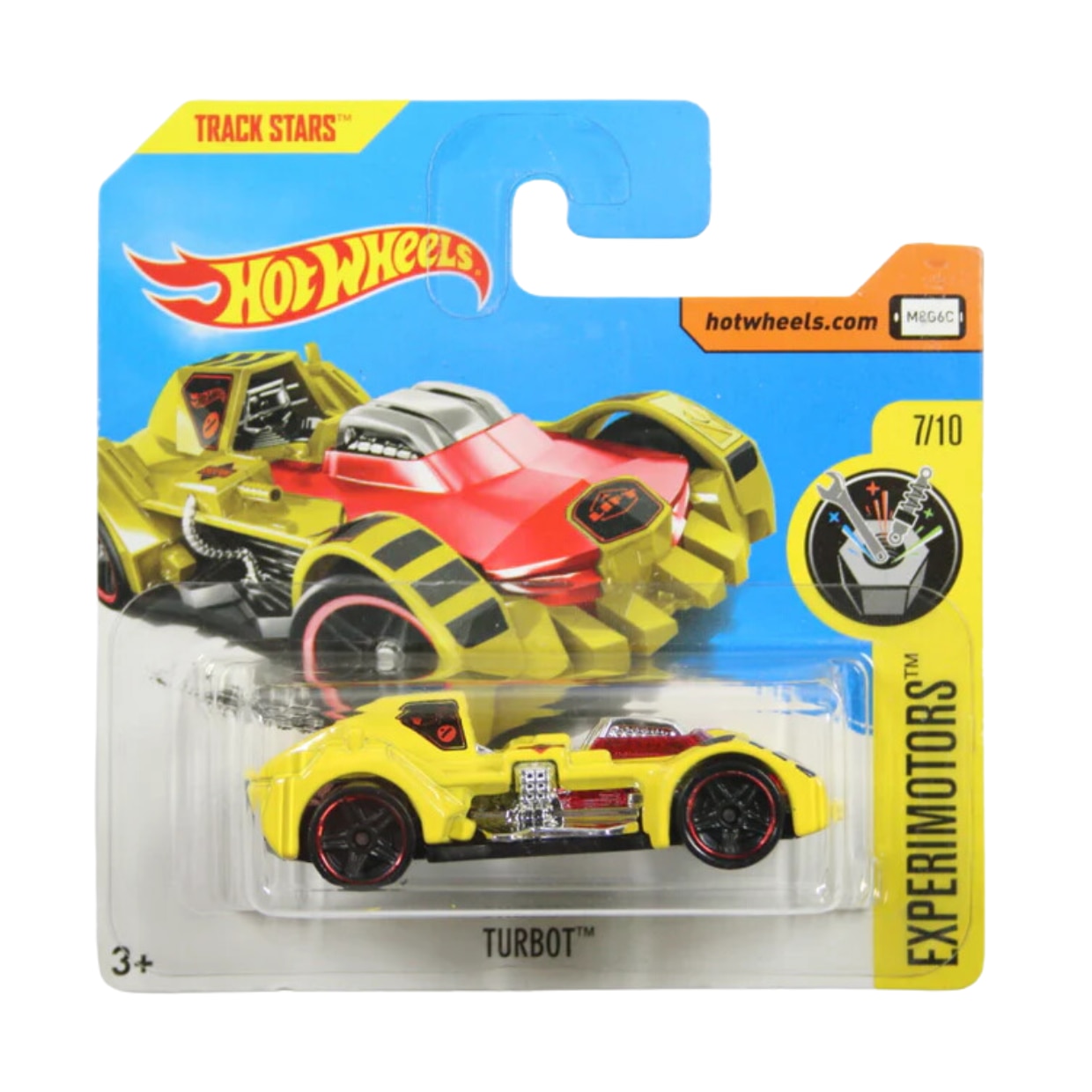 Masinuta Metalica Hot Wheels, Turbot, Colectia Experimotors - Editia 2017, Galben, 1:64