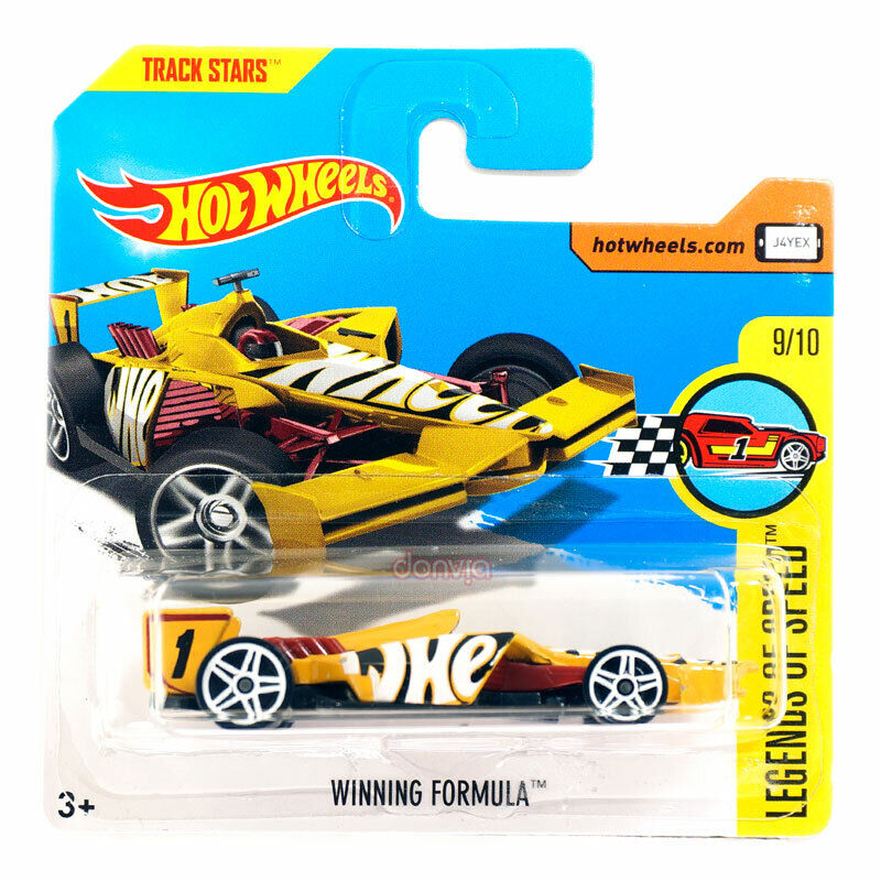 Masinuta Metalica Hot Wheels, Winning Formula, Colectia Legends Of Speed - Editia 2017, Galben, 1:64