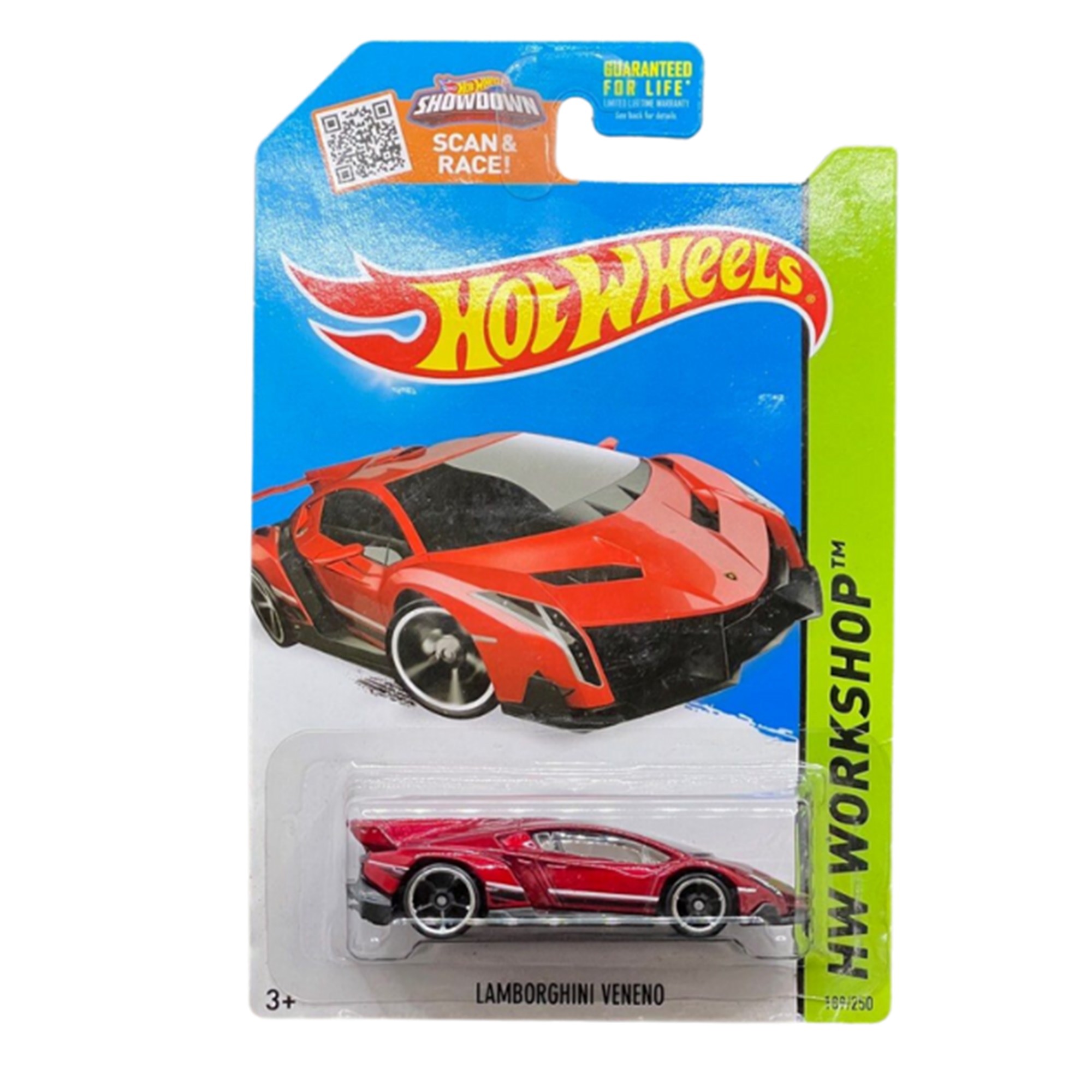 Masinuta Metalica Hot Wheels, Lamborghini Veneno, Colectia HW Workshop - 2015, Rosu, 1:64