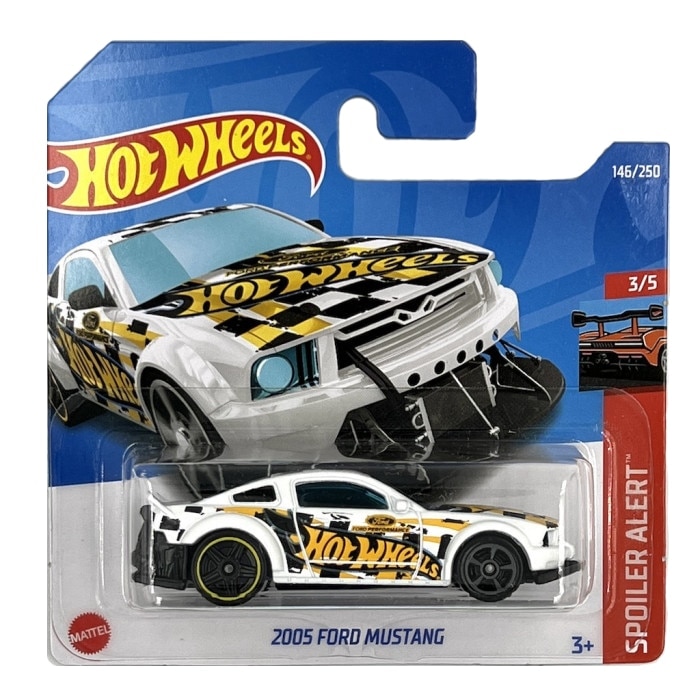 Masinuta Metalica Hot Wheels, Ford Mustang 2005, Alb, 1:64