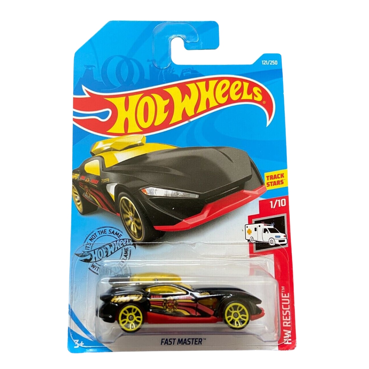 Masinuta Metalica Hot Wheels, Fast Master, Colectia HW Rescue - Editia 2019, Negru, 1:64