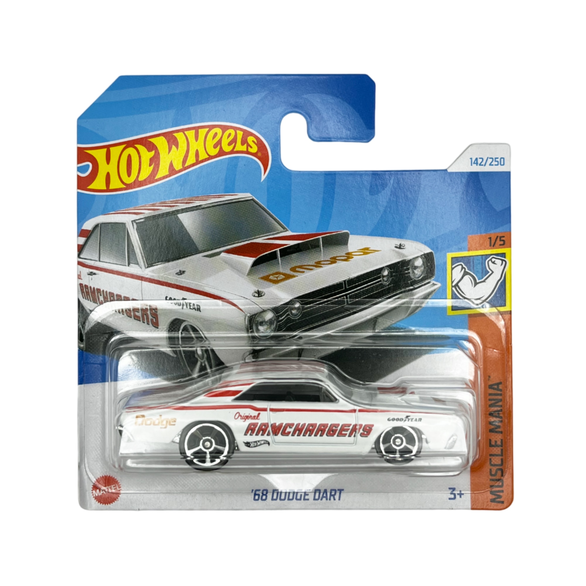 Masinuta Hot Wheels Dodge Dart '68, alb, 1:64