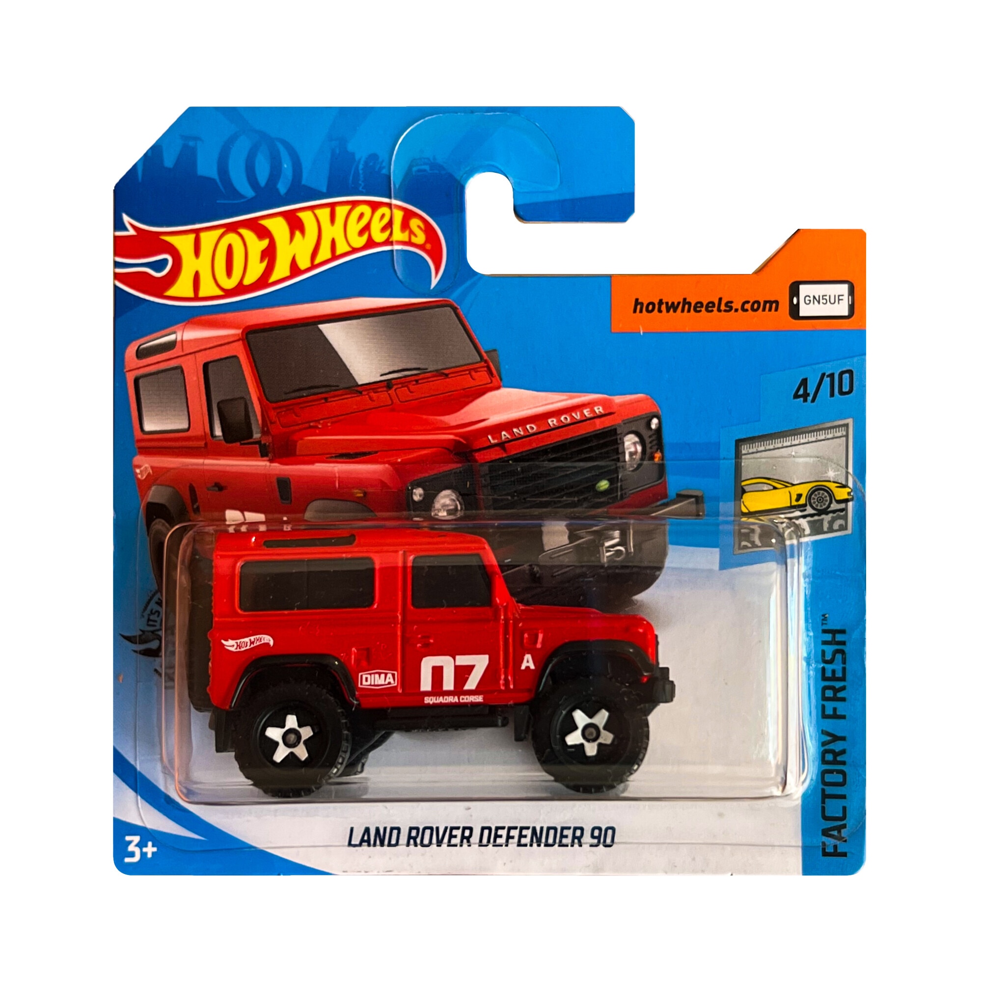 Masinuta Metalica Hot Wheels, Land Rover Defender 90 Factory Fresh 2020, 1:64, Rosu