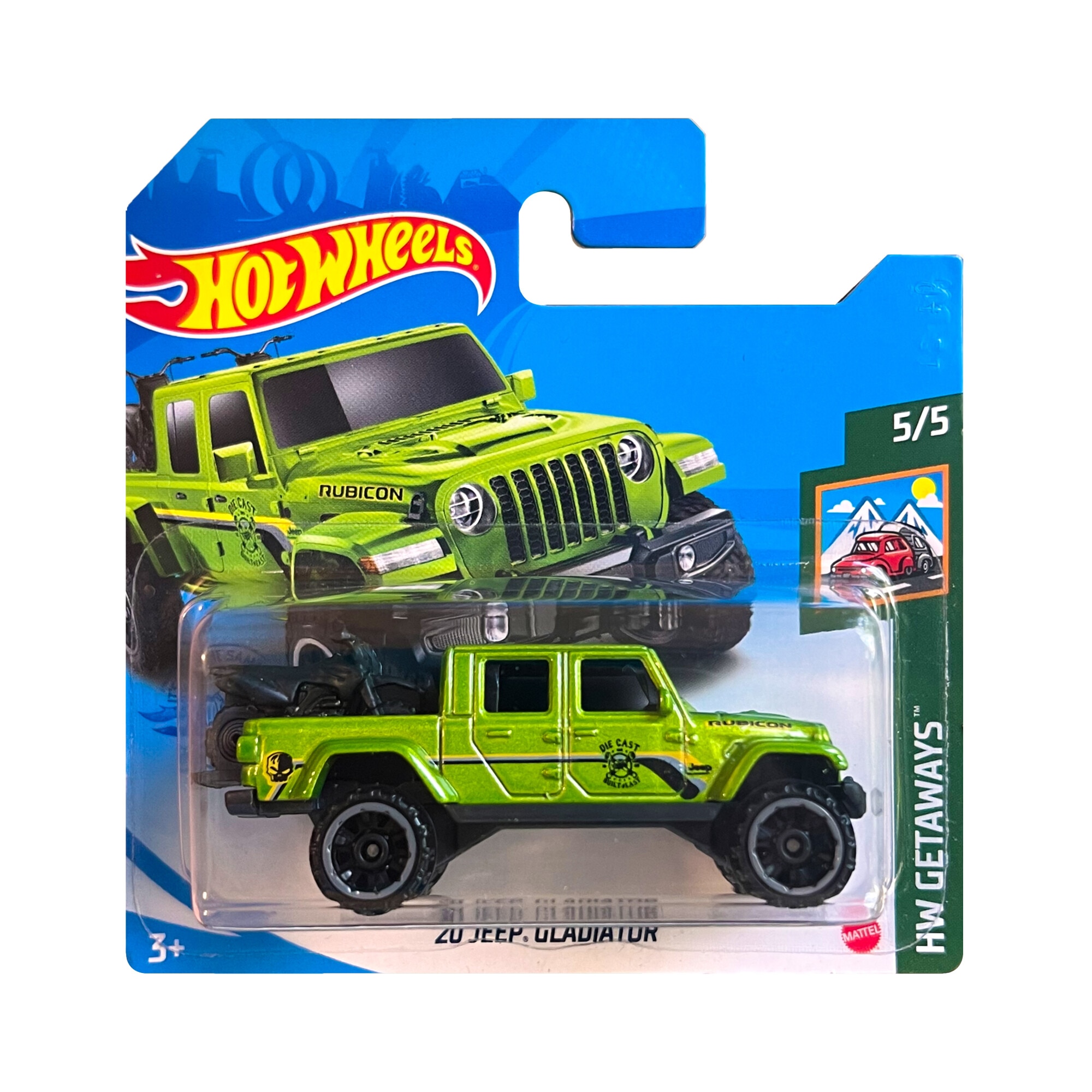 Masinuta metalica Hot Wheels, '20 Jeep Gladiator, 1:64, Verde