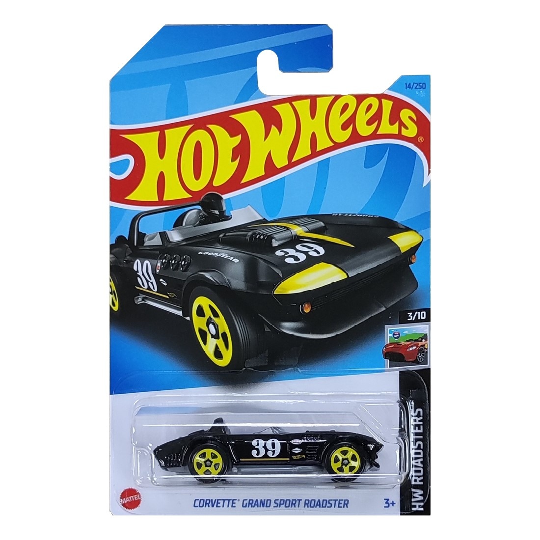 Masinuta Hot Wheels, Corvette Grand Sport Roadster, negru