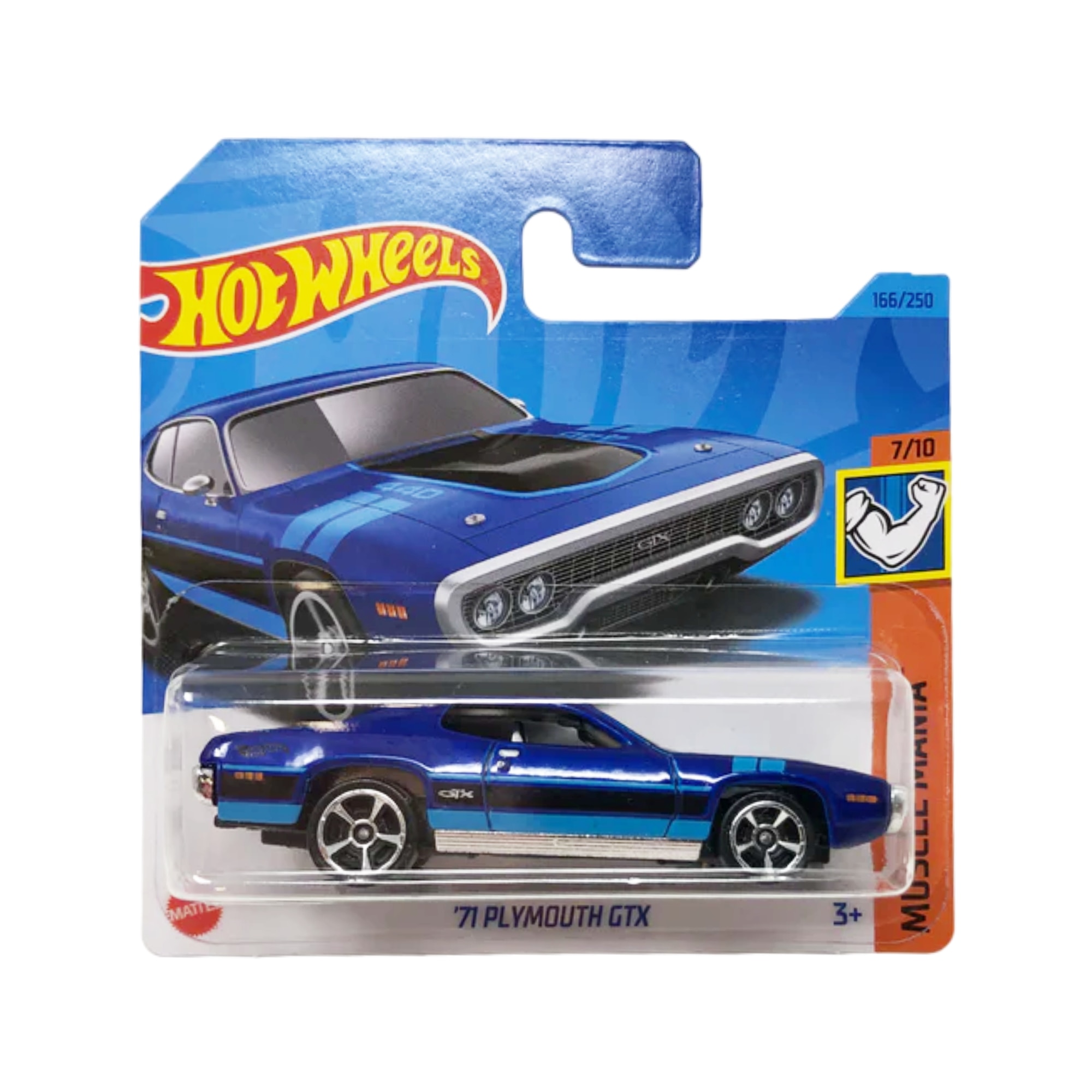 Masinuta Hot Wheels Plymouth GTX '71, albastru, 1:64
