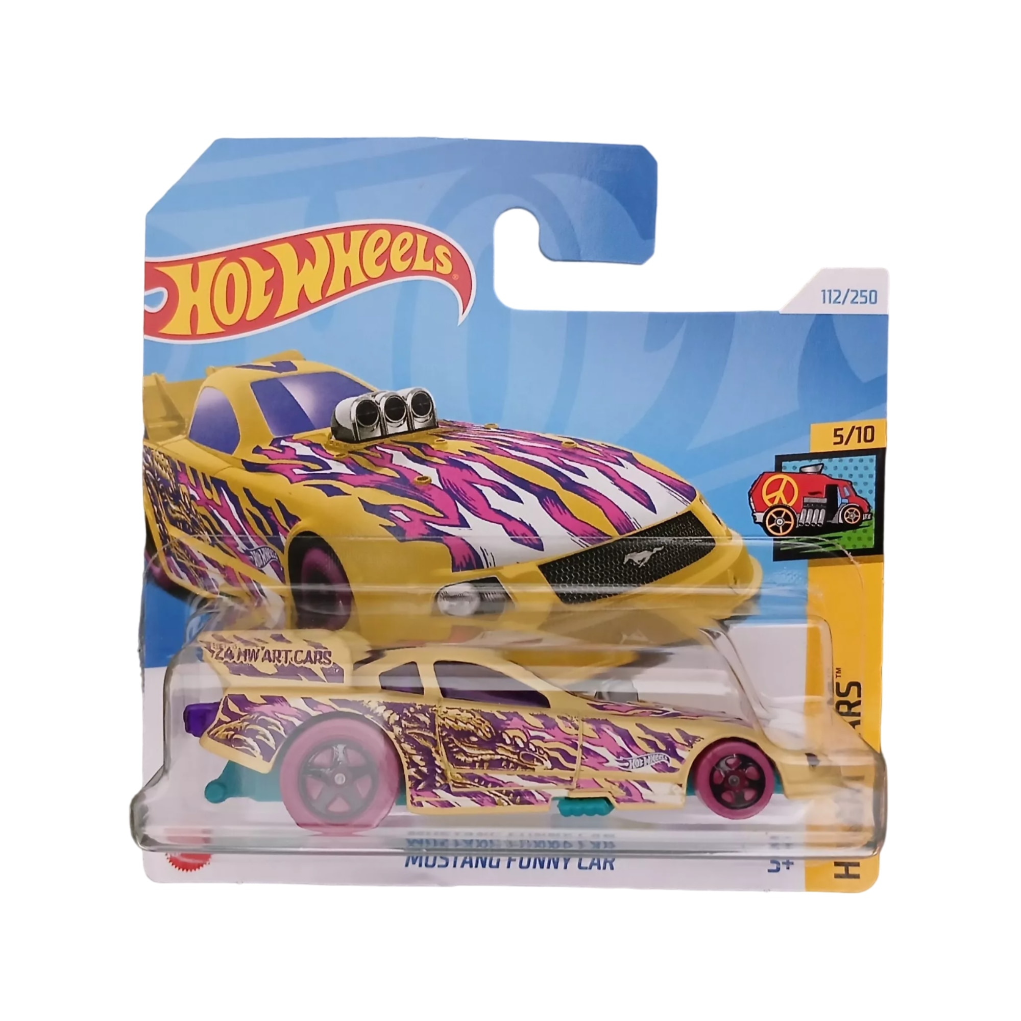 Masinuta Hot Wheels Mustang Funny Car, multicolor, 1:64 - model 2024