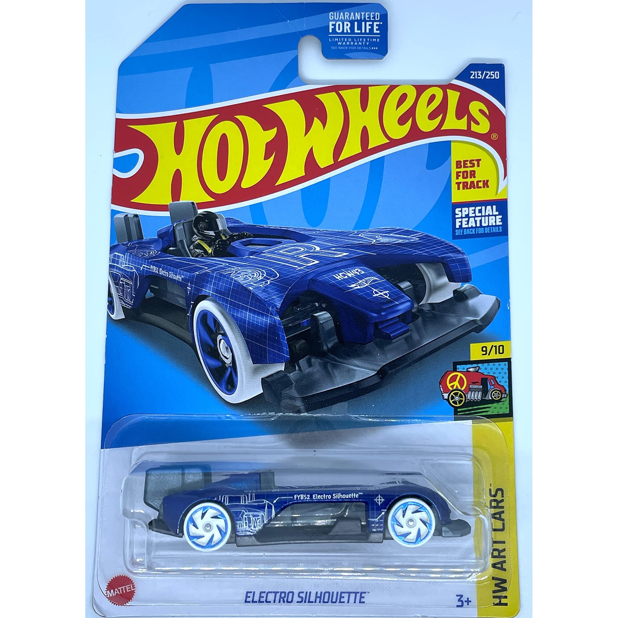 Masinuta metalica Hot Wheels, Electro Silhouette, Colectia 2022, 1:64, Albastru