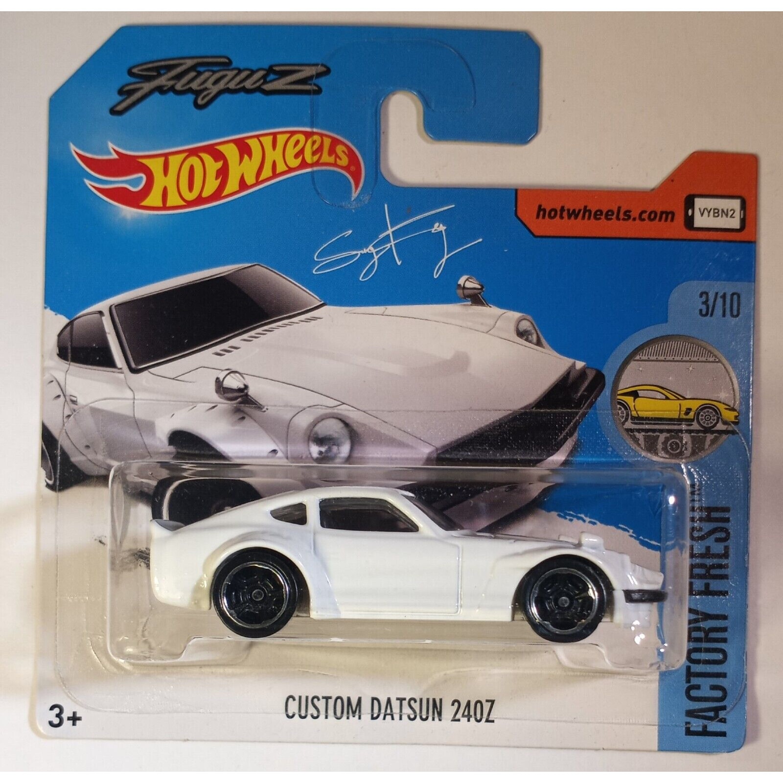 Masinuta metalica Hot Wheels, Custom Datsun 240Z, Colectia 2017, 1:64, Alb