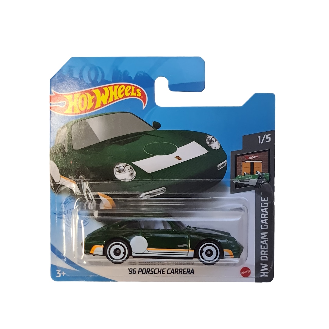 Masinuta metalica Hot Wheels, '96 Porsche Carrera, Colectia HW Dream Garage, Editia 2021, 1:64, Verde