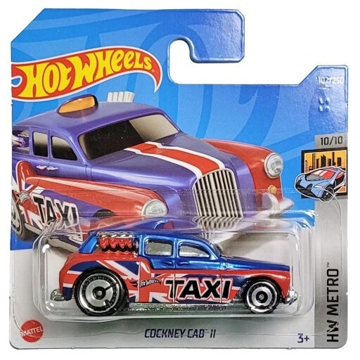 Masinuta metalica Hot Wheels, Cockney Cab II, Colectia 2022, 1:64, Albastru