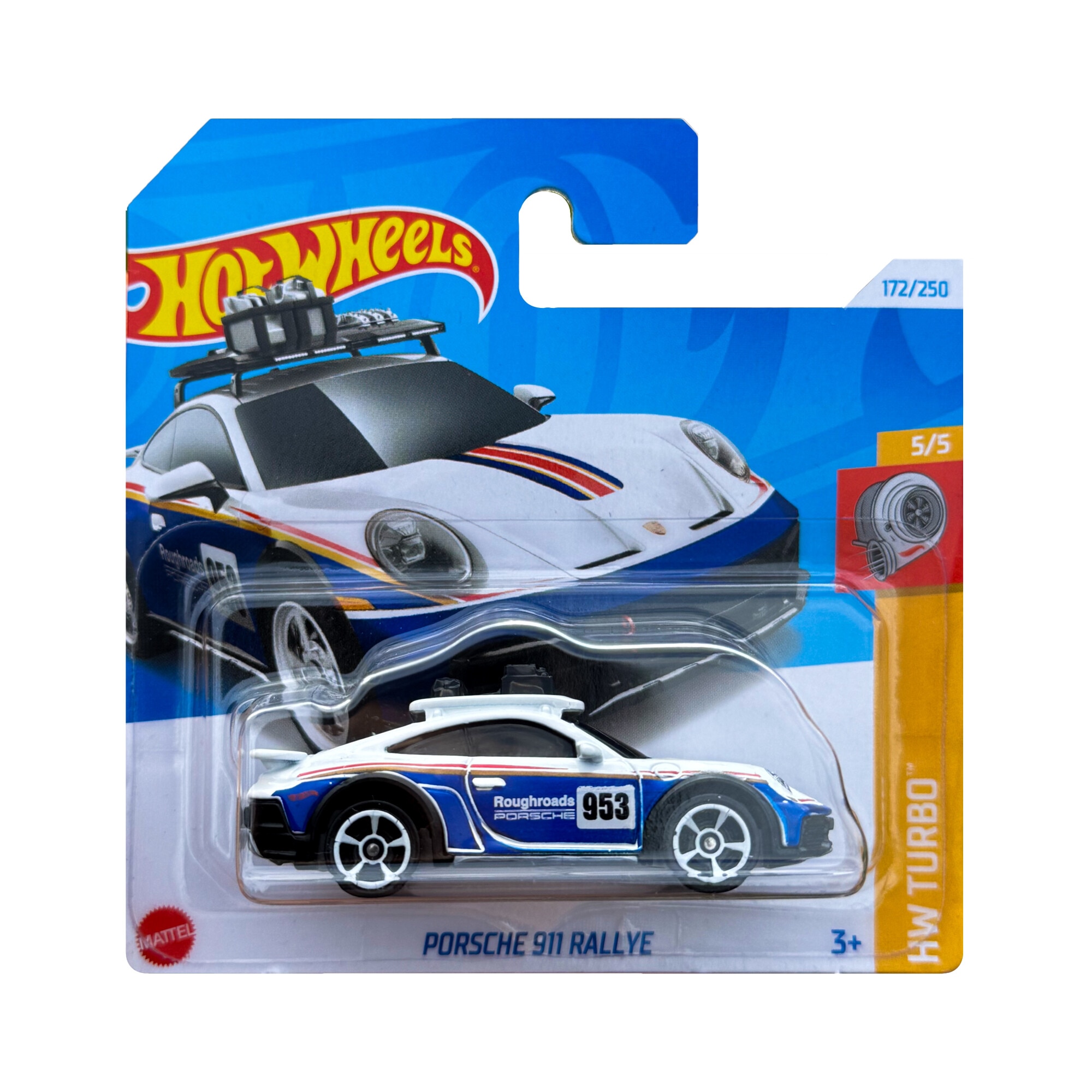 Masinuta Metalica Hot Wheels, Porsche 911 Rallye, 1:64, Alb