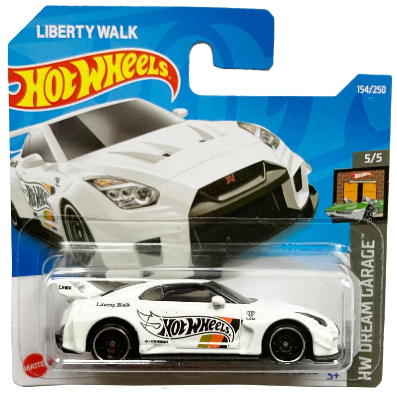 Masinuta Metalica Hot Wheels, LB-Silhouette Works GT Nissan 35GT-RR, Alb, 1:64