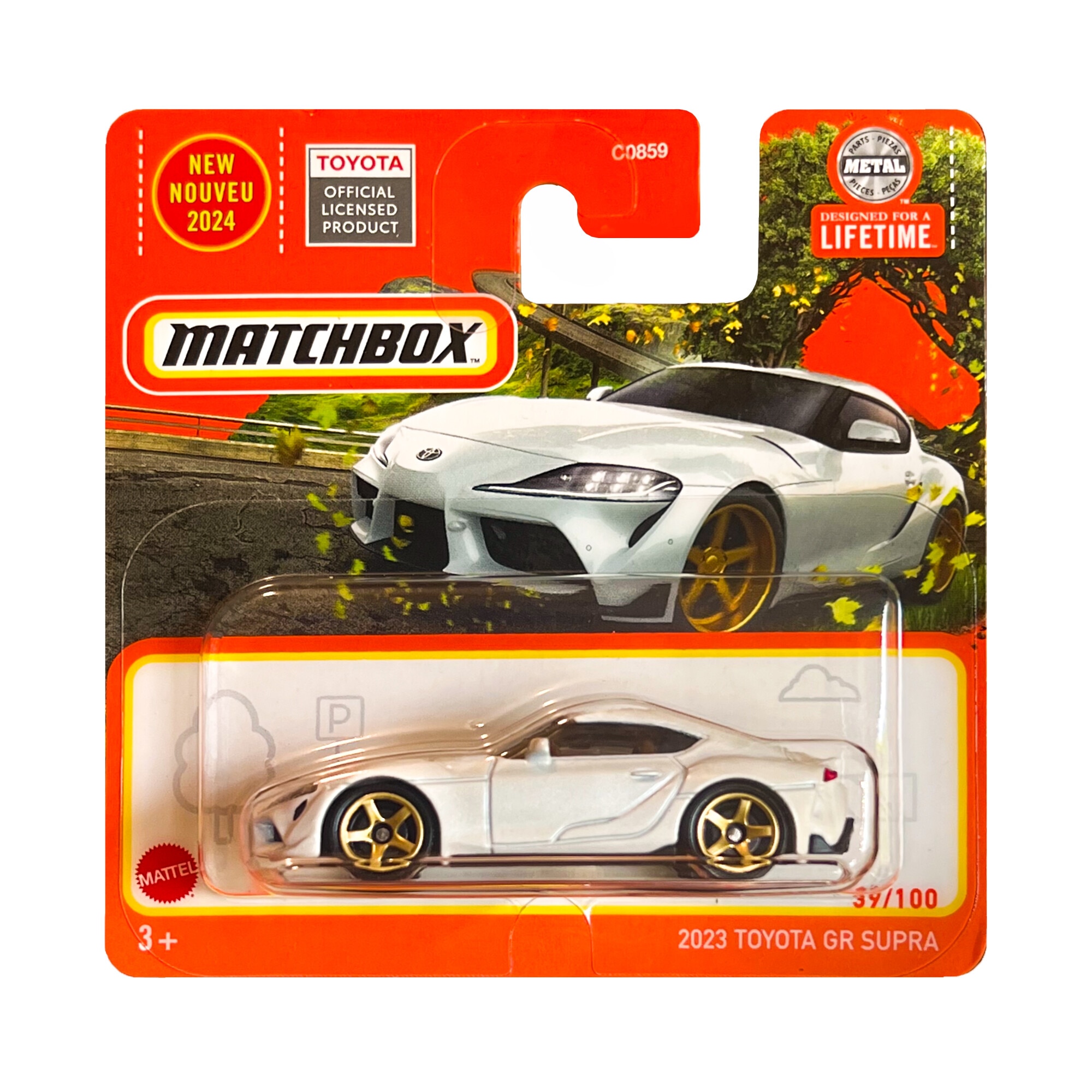 Macheta metalica Matchbox, 2023 Toyota GR Supra, 1:64, Alb
