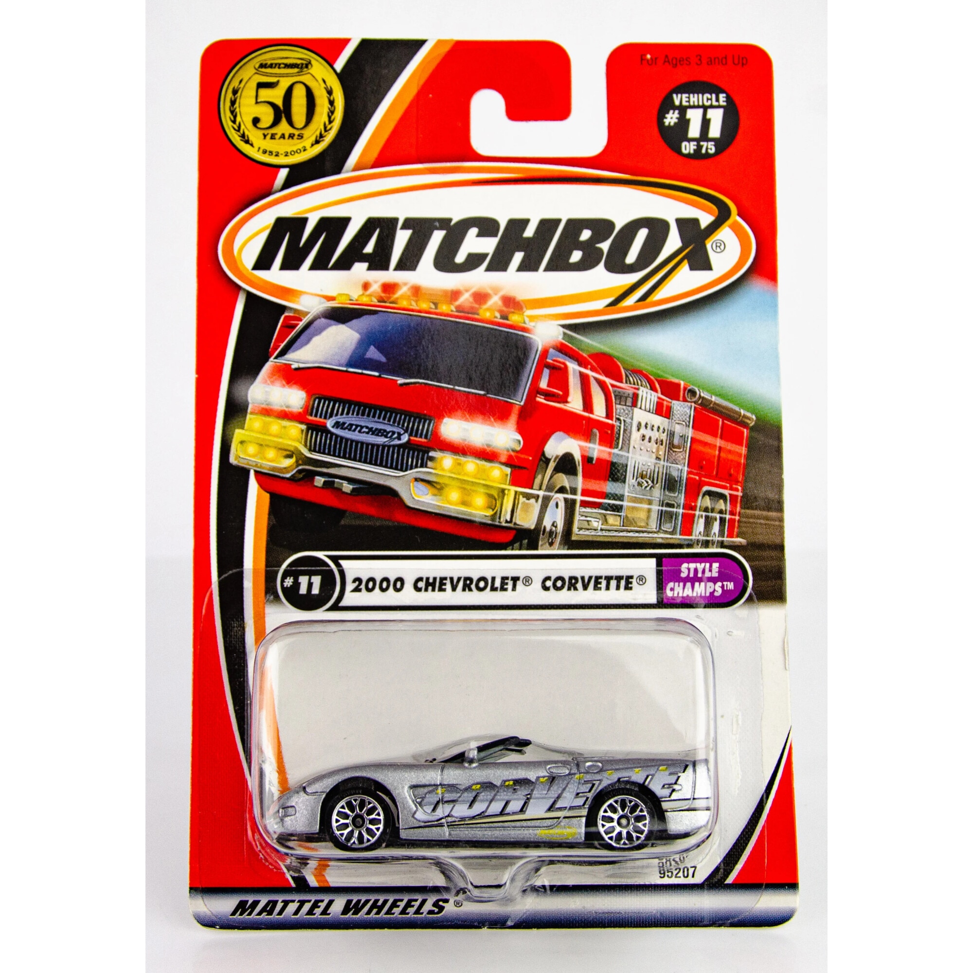Masinuta metalica Matchbox, 2000 Chevrolet Corvette, Matchbox 50th Anniversary, 1:64, Gri