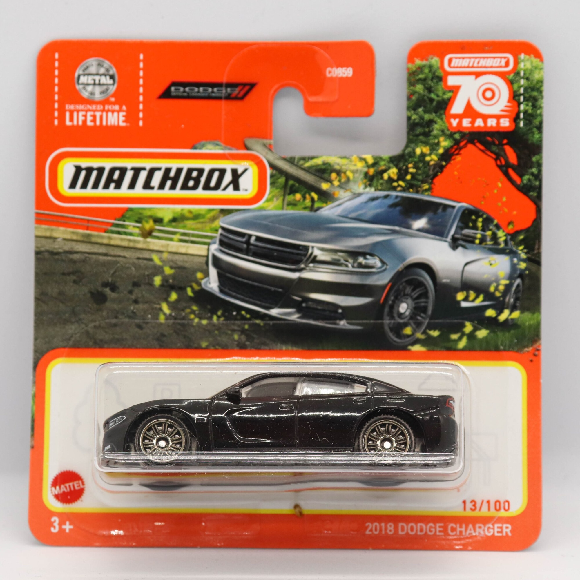 Masinuta metalica Matchbox 2018 Dodge Charger, 1:64, Negru