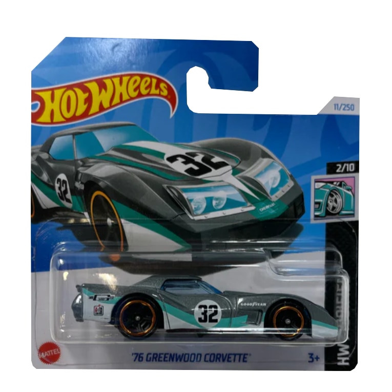 Masinuta metalica Hot Wheels, '76 Greenwood Corvette, Seria HW Modified, 2024