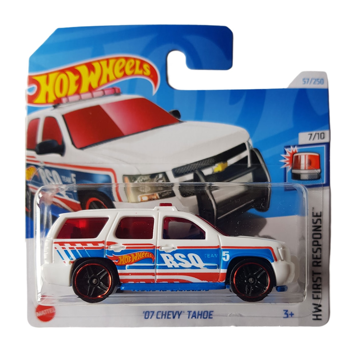 Masinuta Metalica Hot Wheels, 07 Chevy Tahoe, Colectia HW First Response - Editia 2024, Alb, 1:64