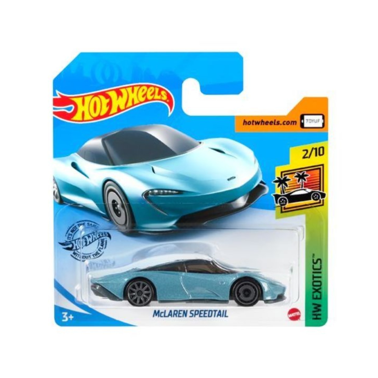 Masinuta Metalica Hot Wheels, McLaren Speedtail, Colectia HW Exotics - Editia 2020, Albastru, 1:64