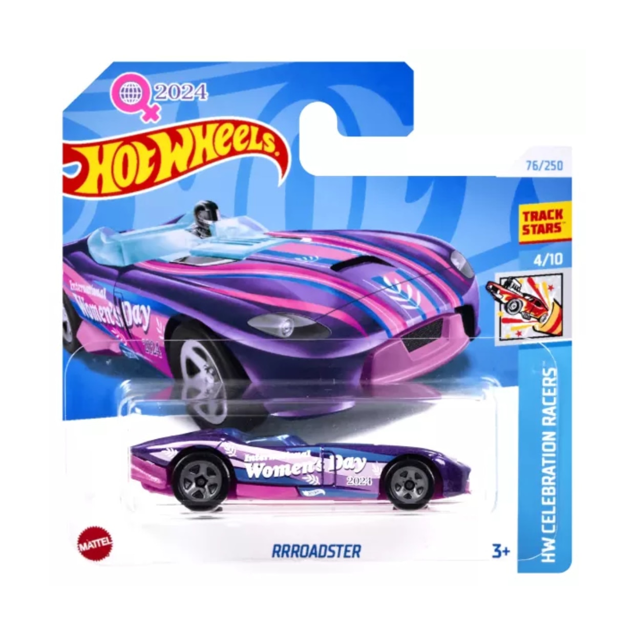 Masinuta Metalica Hot Wheels, RRRoadster, Colecti HW Celebration Racers - Editia 2024, Mov, 1:64