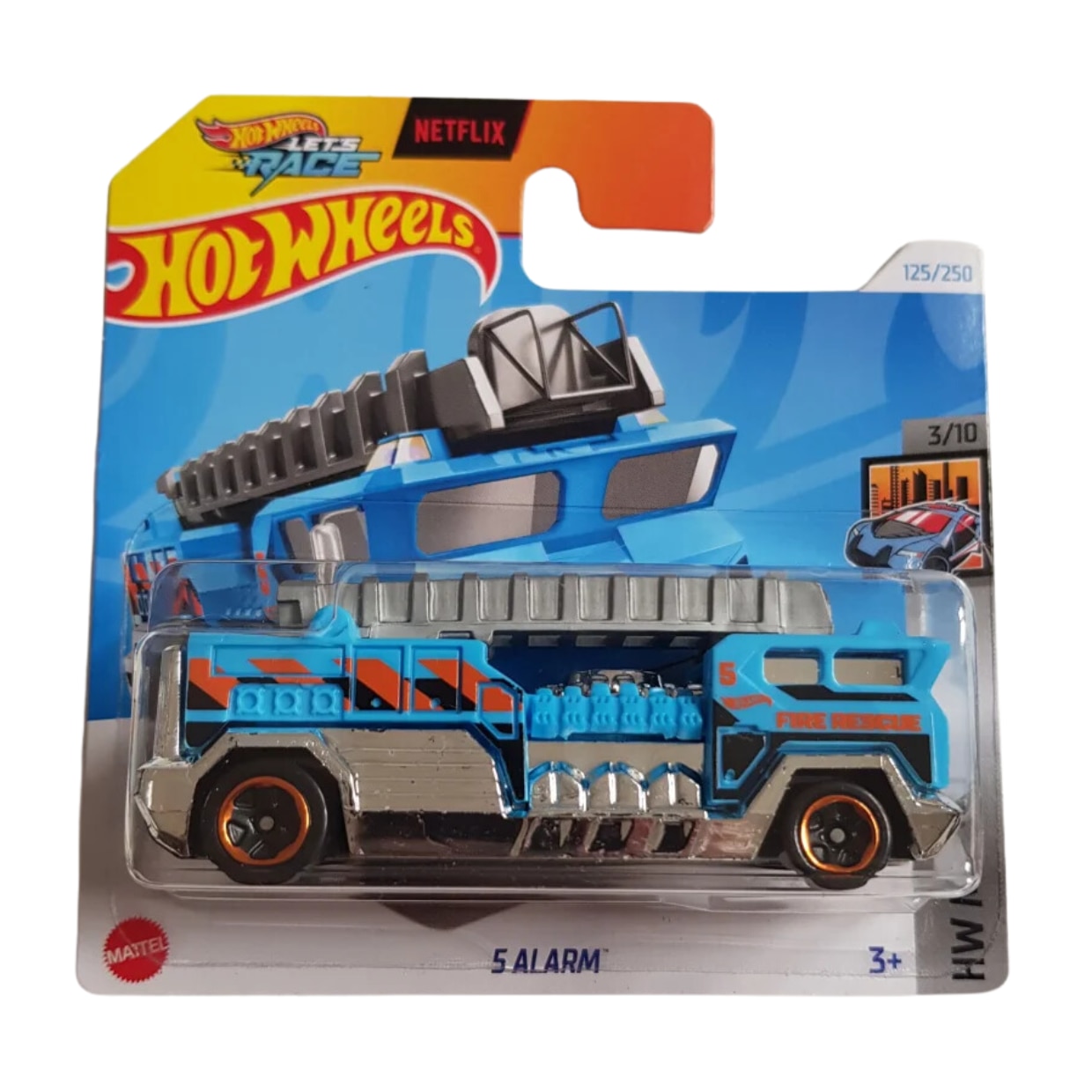 Masinuta Metalica Hot Wheels, 5 Alarm, Colectia HW Metro - Editia 2024, Albastru, 1:64
