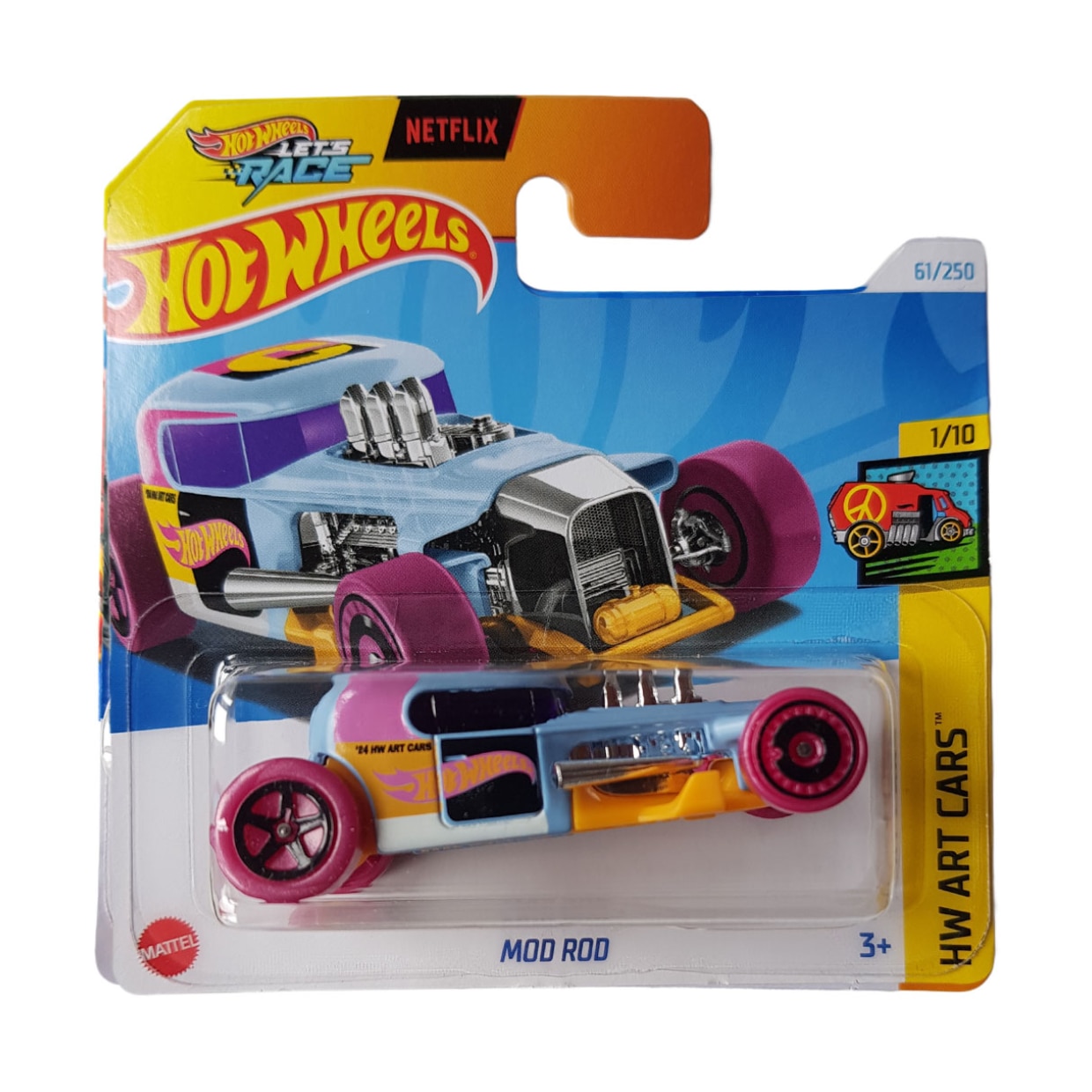 Masinuta Metalica Hot Wheels, Mod Rod, Colectia HW Art Cars - Editia 2024, Multicolor, 1:64