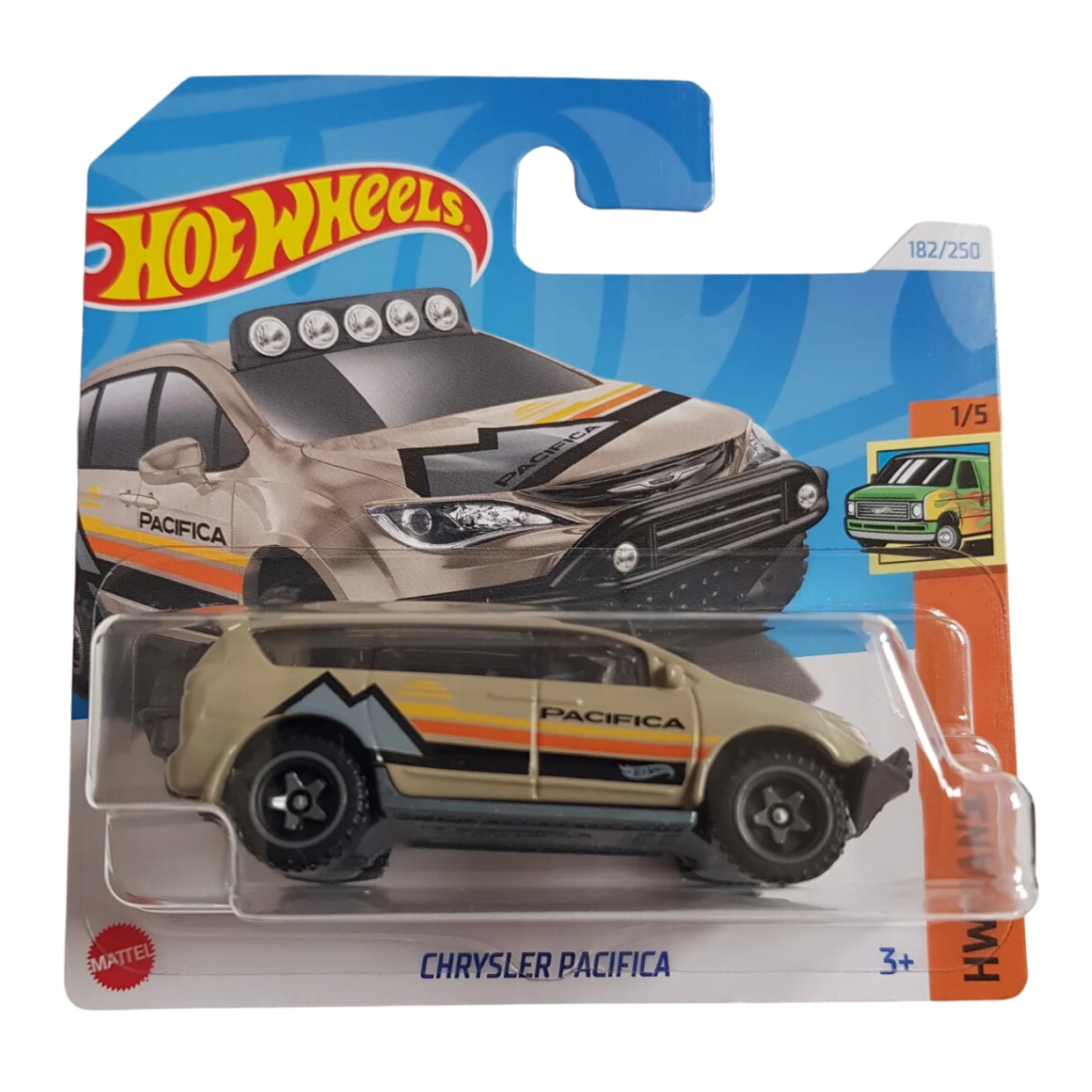 Masinuta Metalica Hot Wheels, Chrysler Pacifica, Colectia HW Vans - Colectia 2024, Crem, 1:64