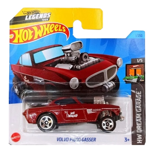 Masinuta metalica Hot Wheels, Volvo P1800 Gasser, 1:64, Rosu