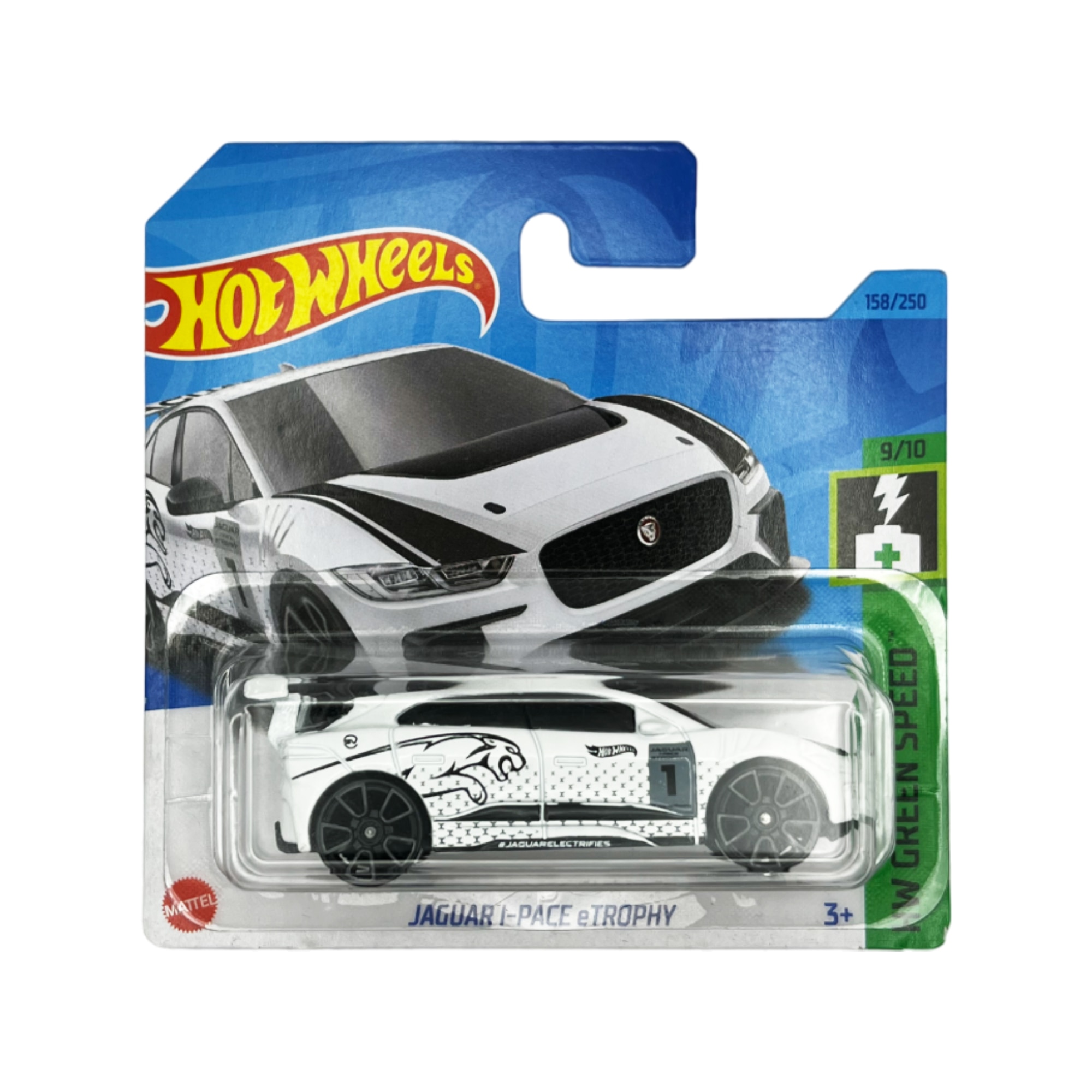 Masinuta Hot Wheels Jaguar I-Pace eTROPHY, alb, 1:64