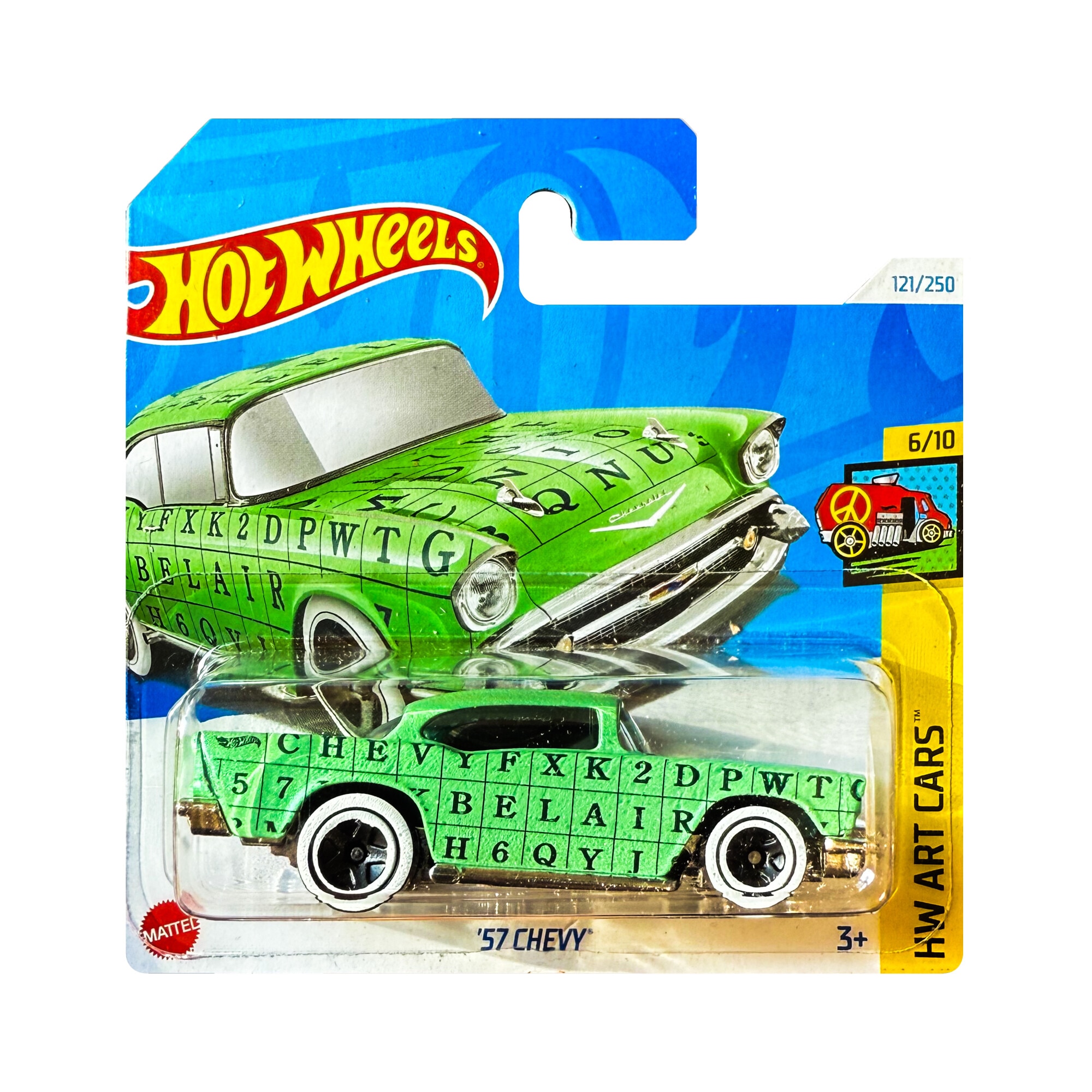 Masinuta Metalica Hot Wheels, '57 Chevy, HW Art Cars, 1:64, Verde