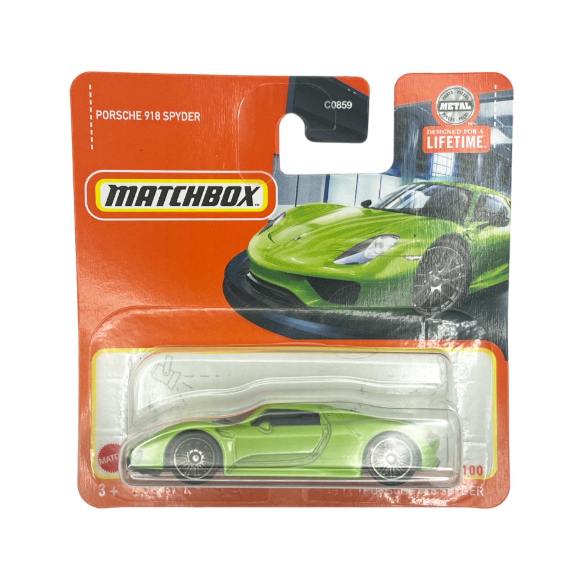 Masinuta Matchbox Porsche 918 Spyder, verde, 1:64