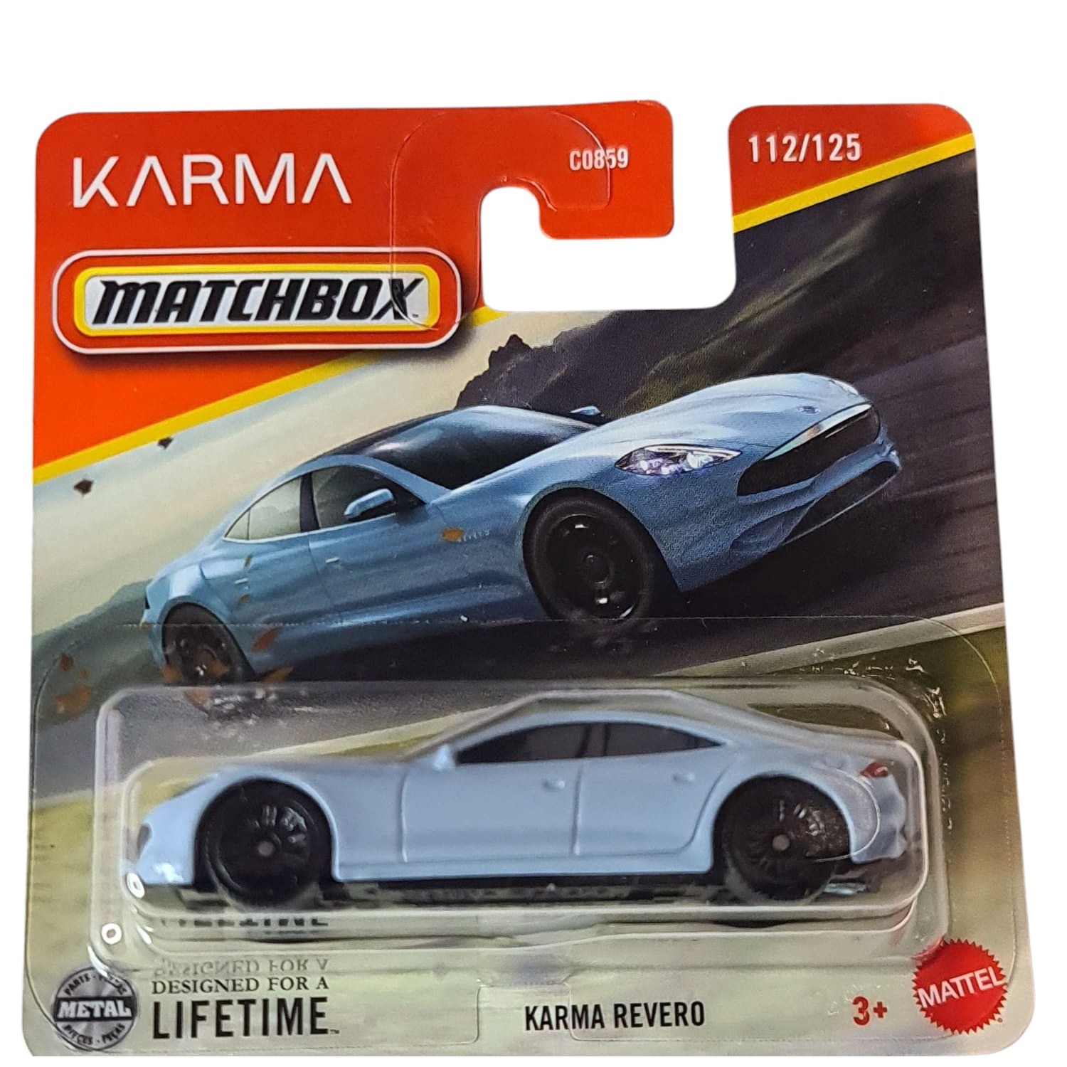 Masinuta metalica Matchbox, Karma Revero, nr 112/125, Editie 2025, Albastru, JBR57, 1:64, 7cm