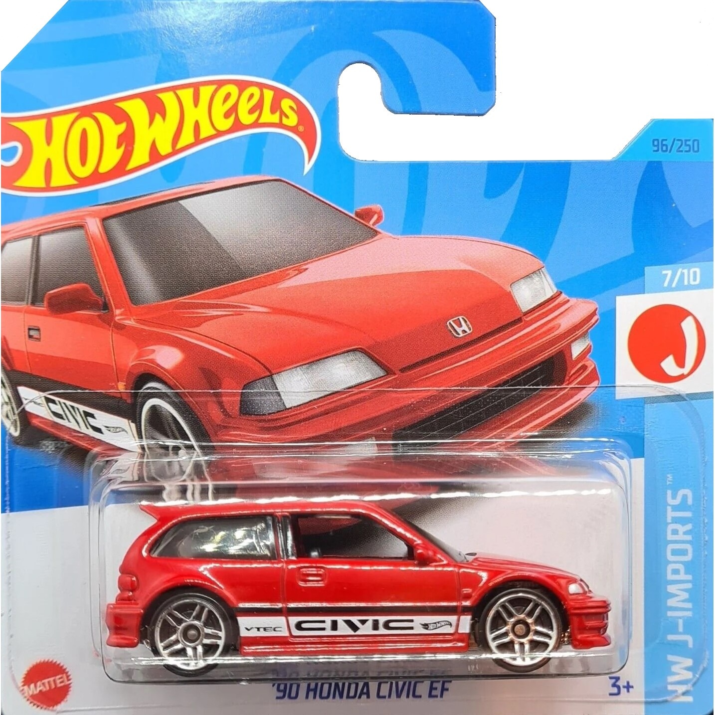 Masinuta Hot Wheels, '90 Honda Civic EF, rosu