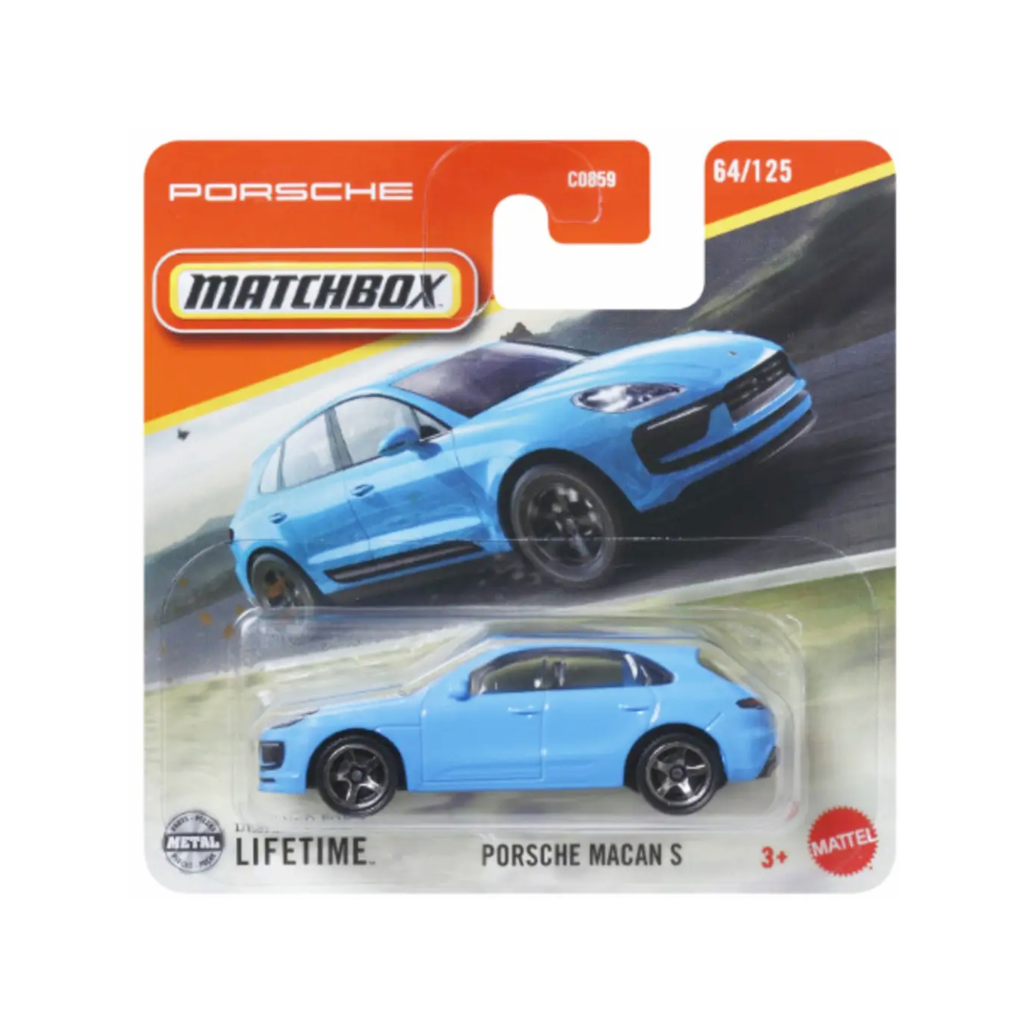 Masinuta Matchbox Porsche Macan S, albastru, scara 1/64 - model 2025